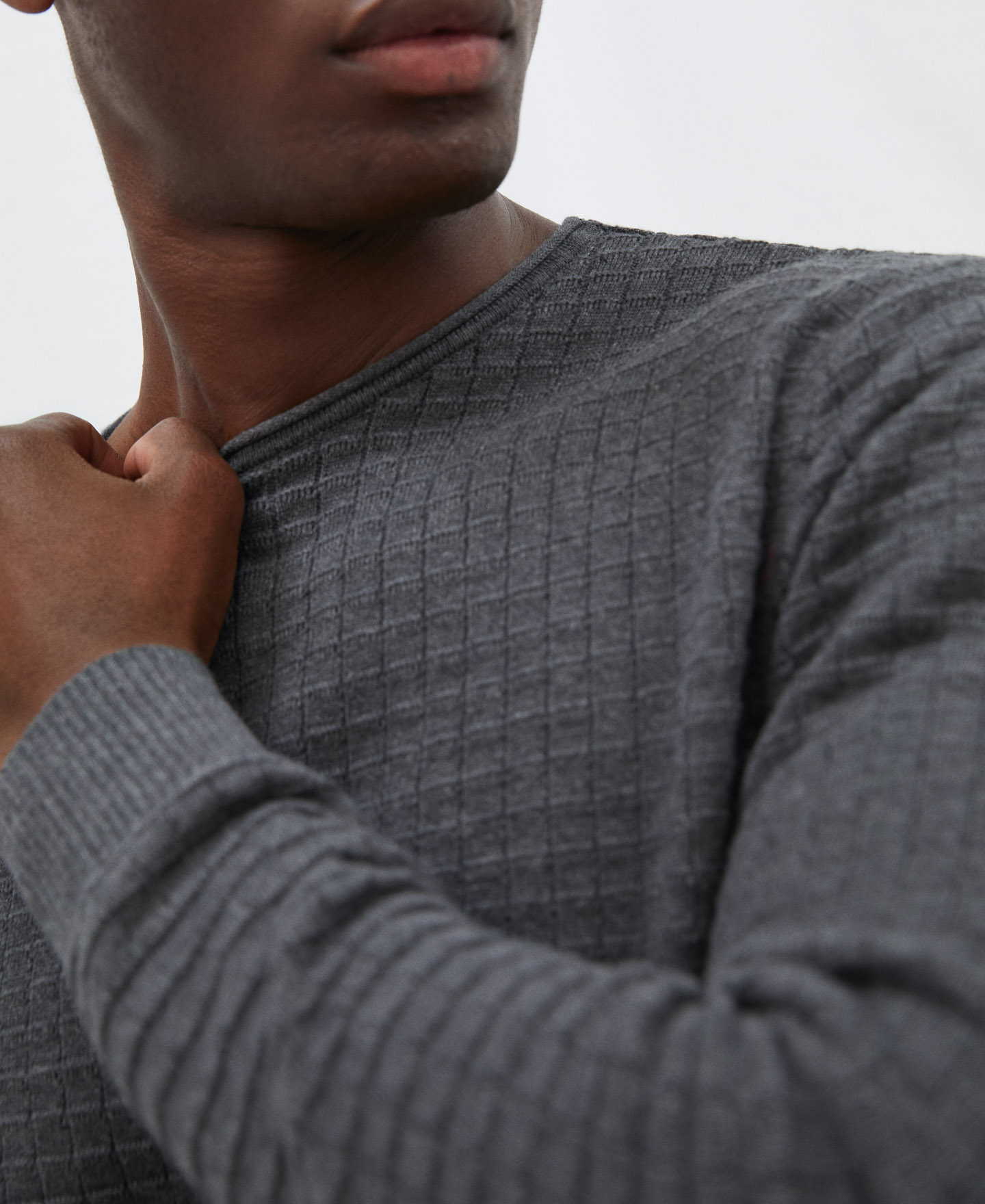 Cotton roll neck jumper image number 3