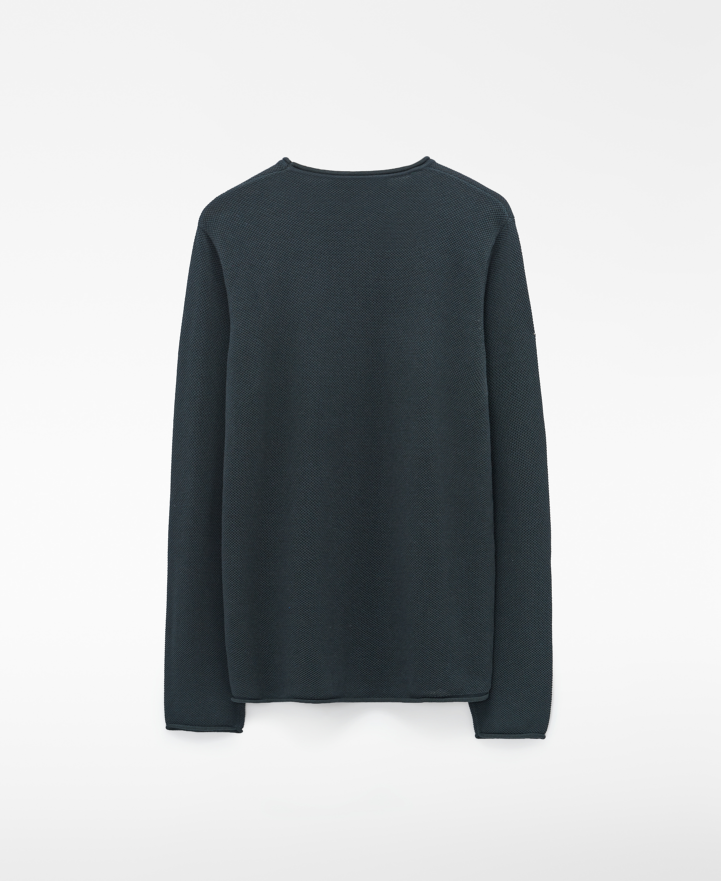 Rolled neck piqu&eacute; sweater image number 5