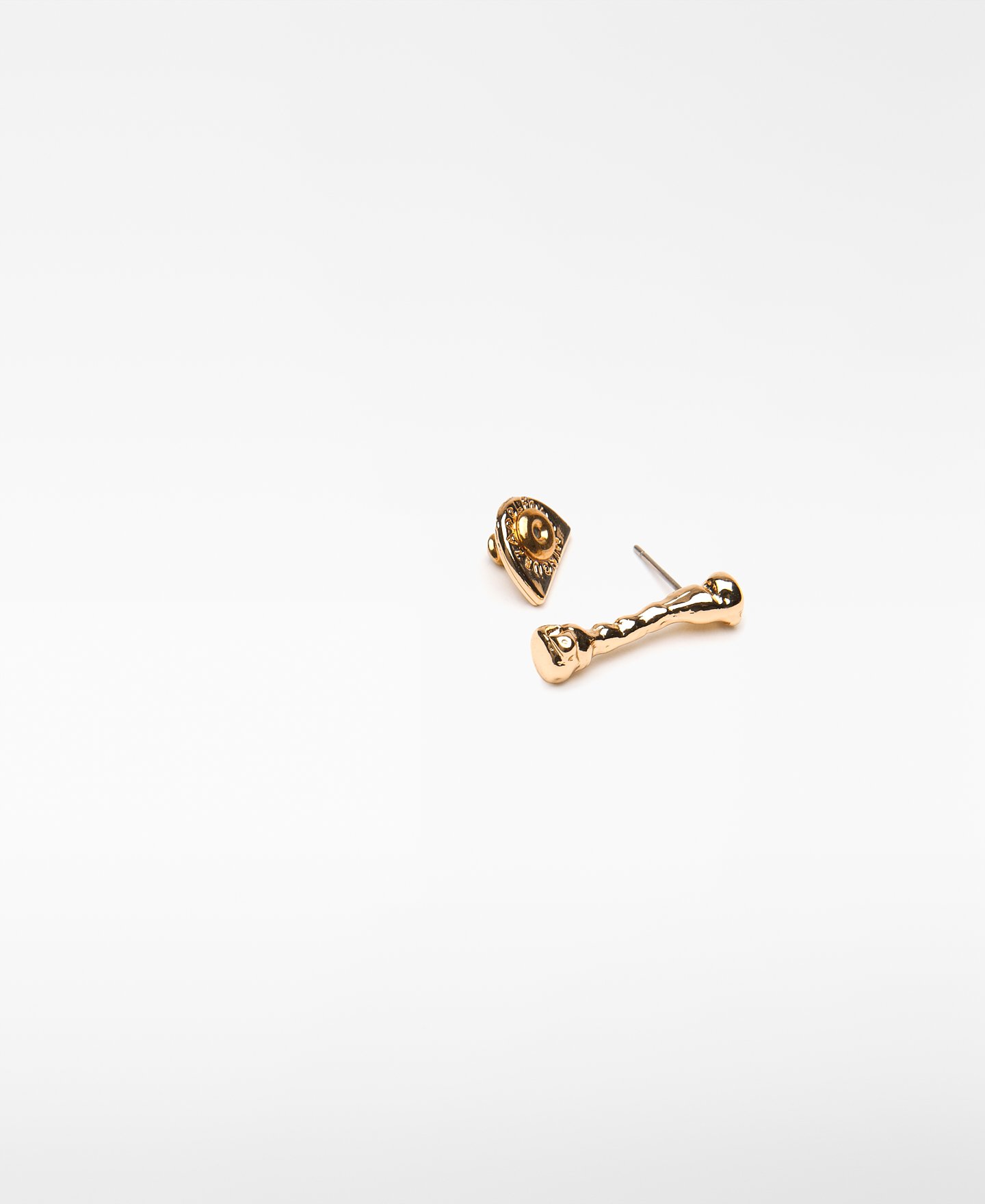 Turned piece earrings woman image number 2