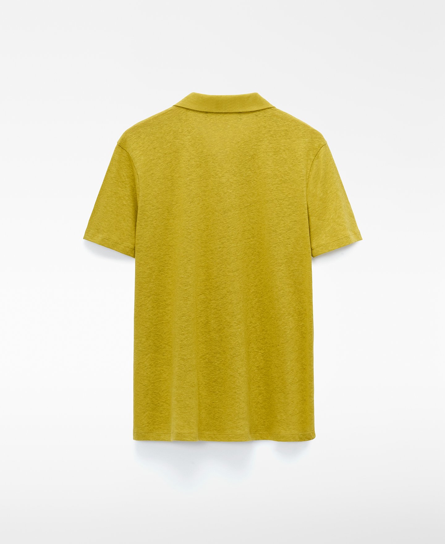 Linen and cotton V-neck polo shirt image number 5