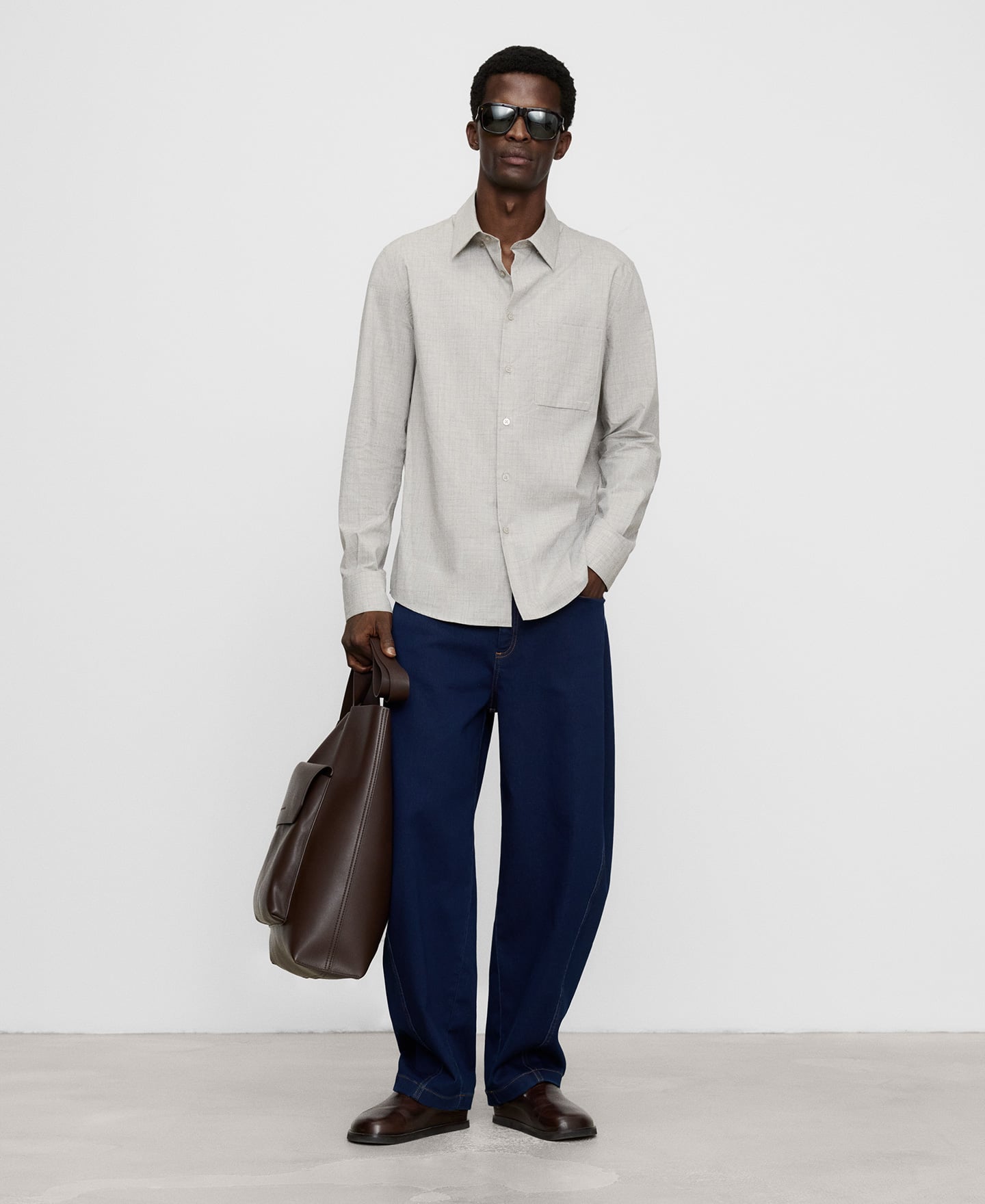 Cotton regular fit checkered shirt image number 1