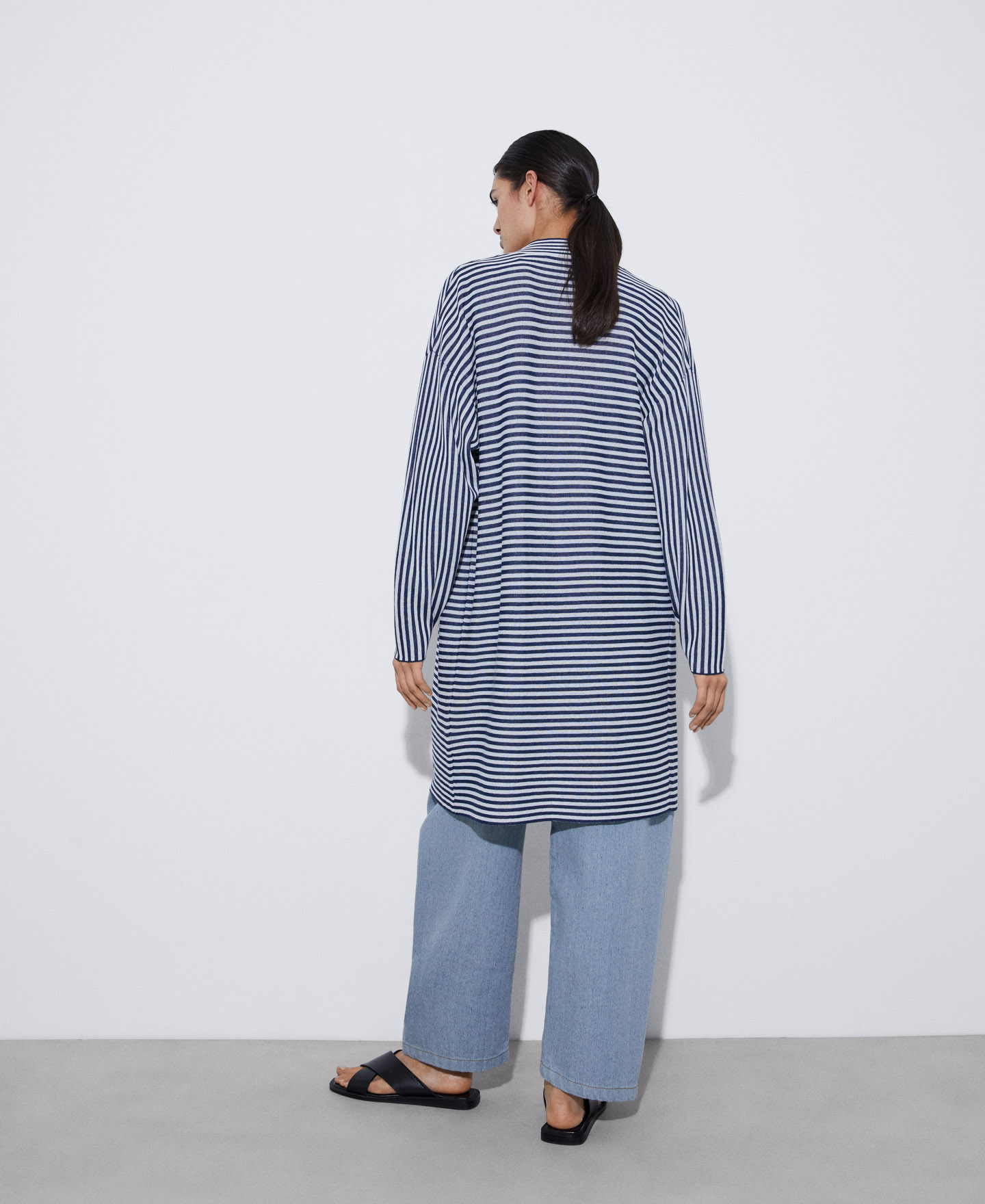 Striped kimono jacket image number 2
