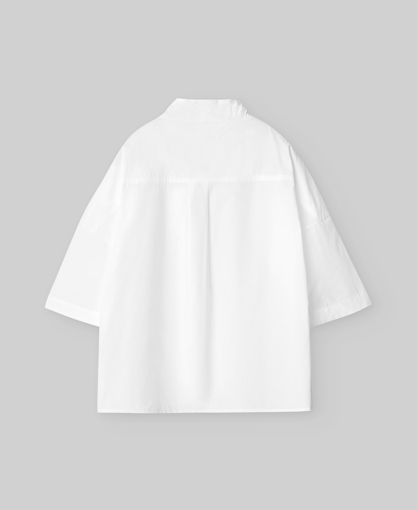 Draped neck cotton shirt woman image number 5