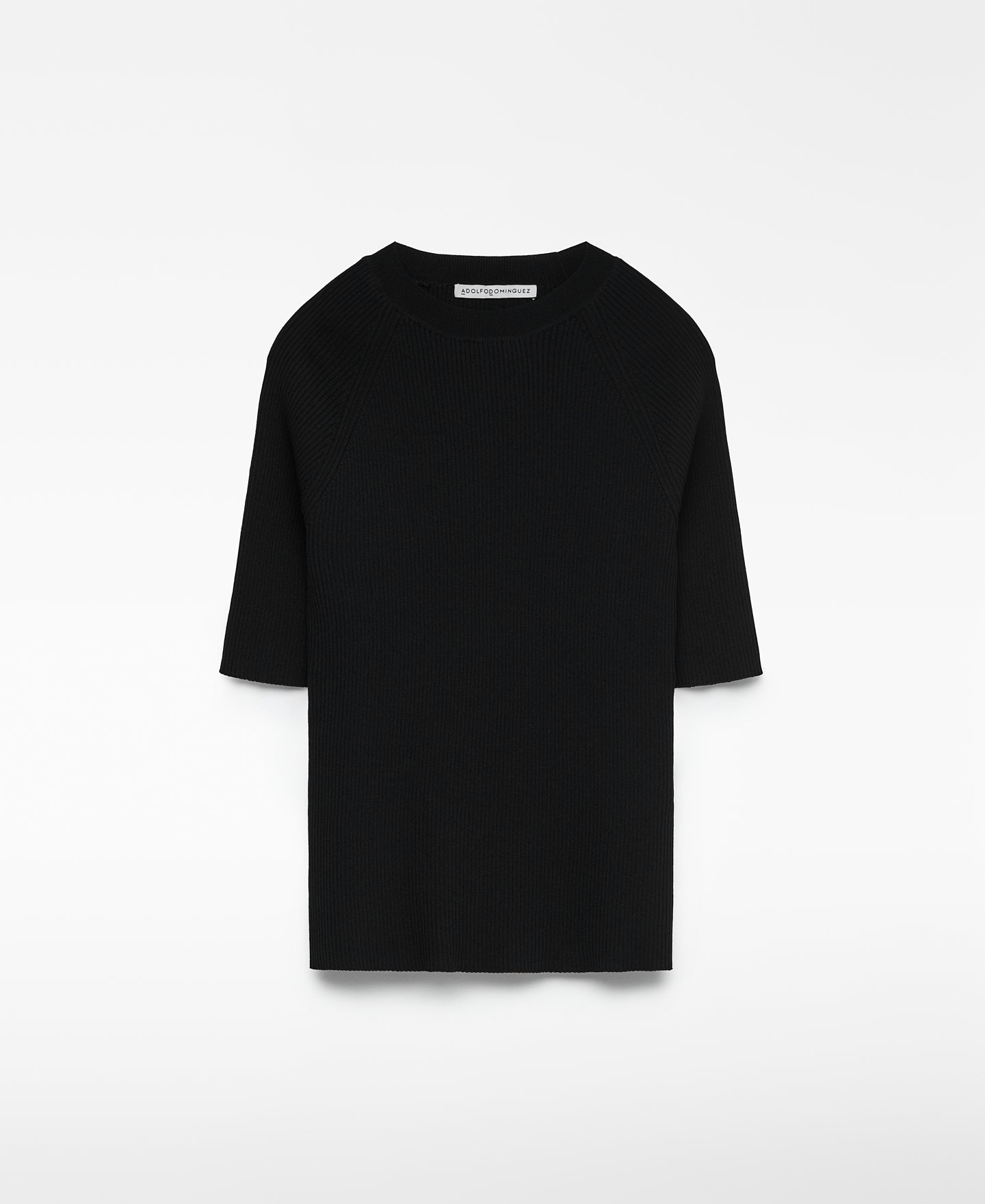 Short sleeve ribbed sweater woman image number 4
