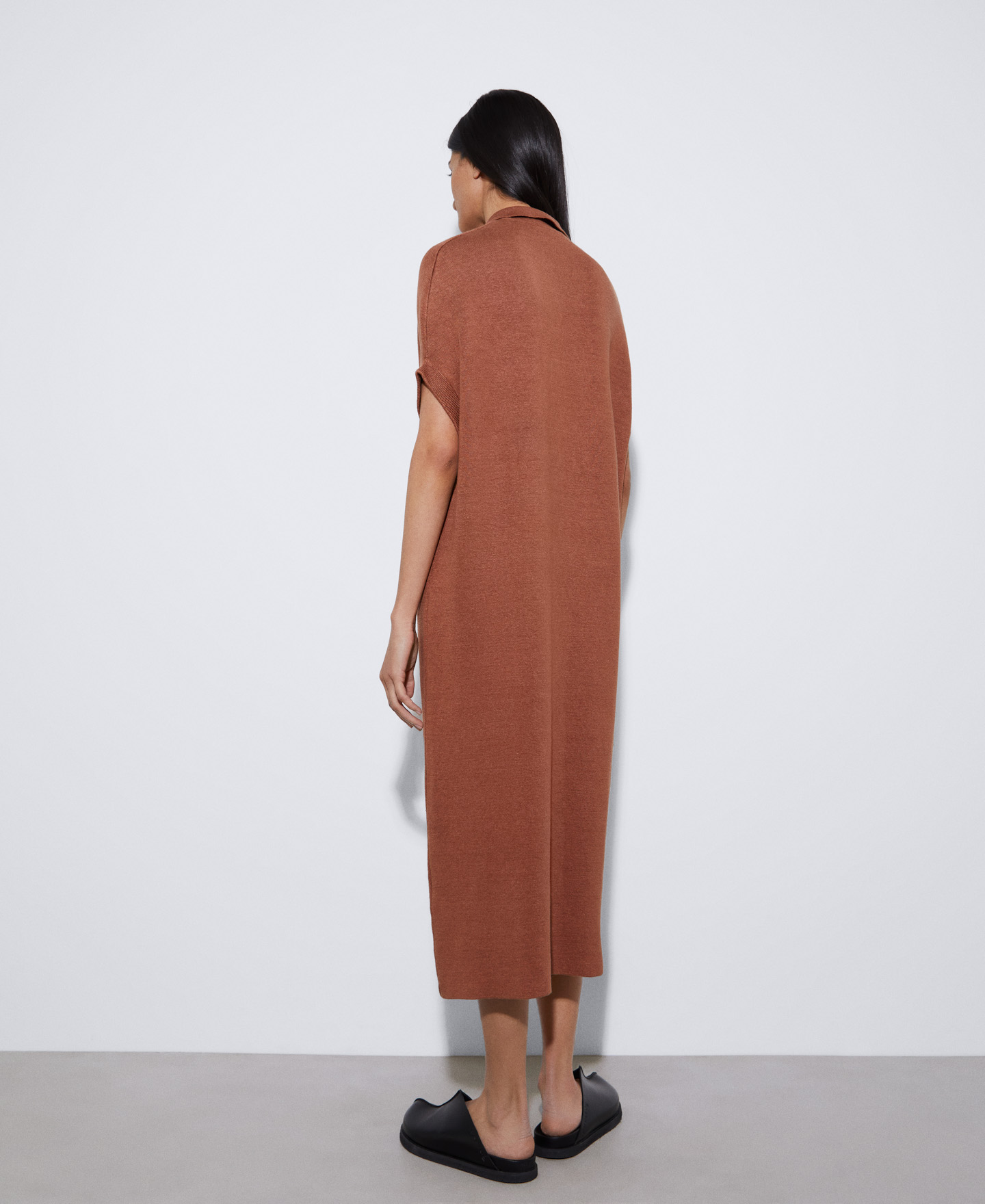 Linen double-fronted shirt dress image number 2