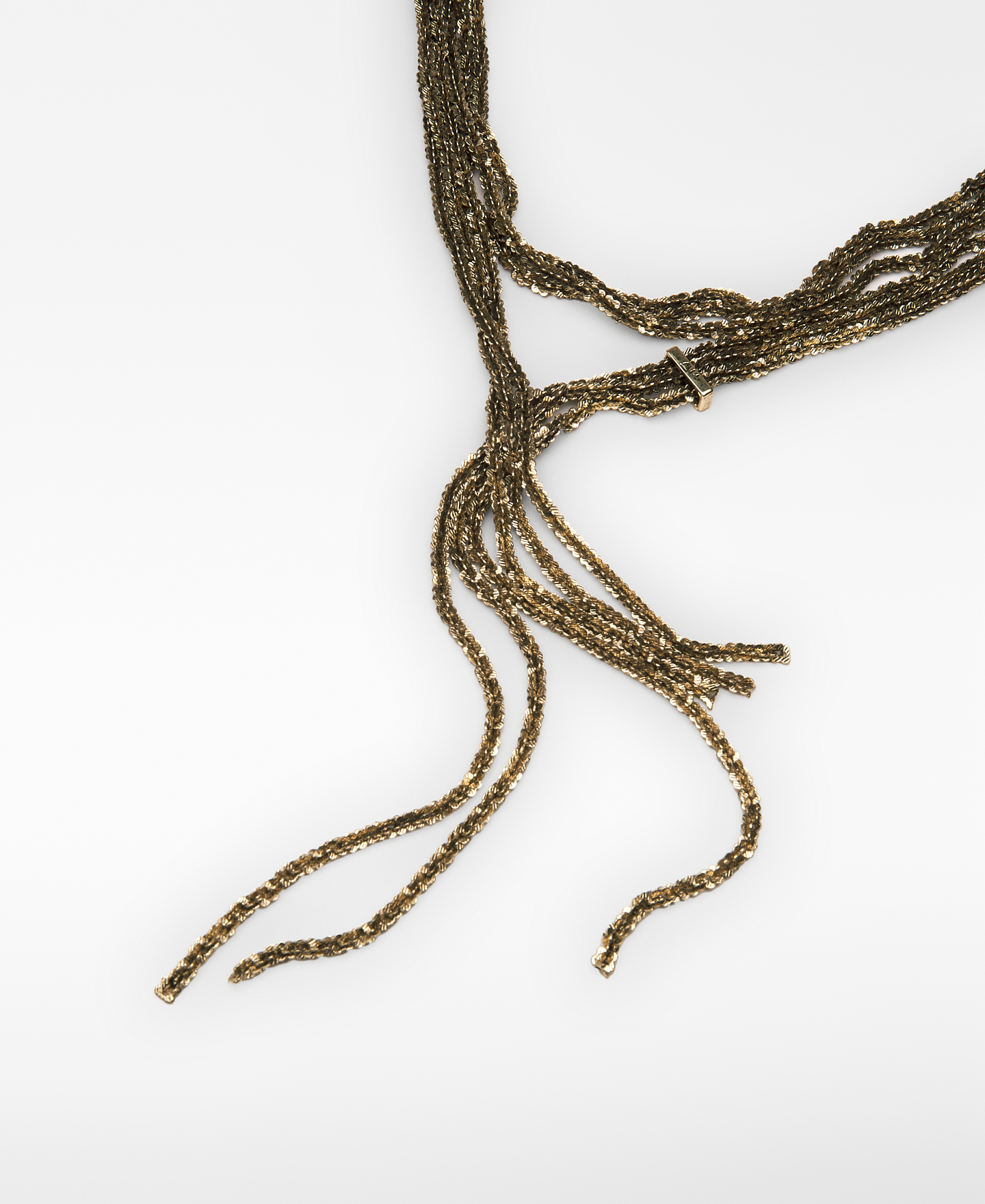 Gold chains maxi necklace woman image number 1