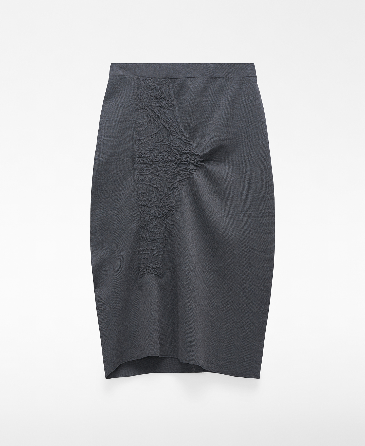 Gathered midi knit skirt image number 4