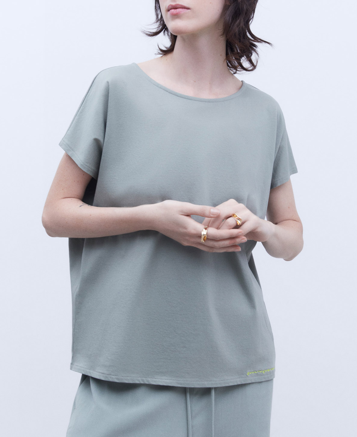 Cotton crew neckline T-shirt image number 0