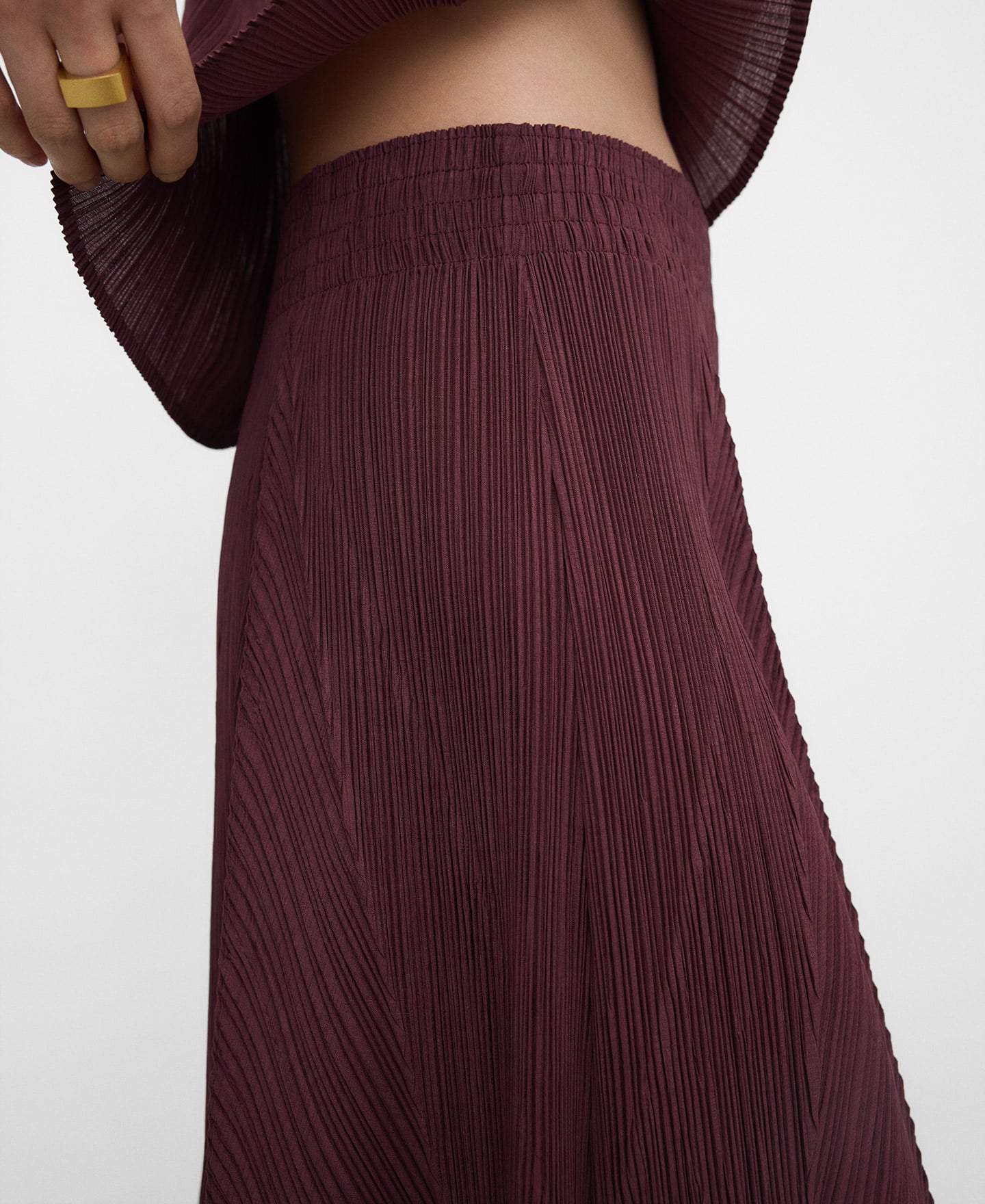 Crinkle palazzo trousers image number 3