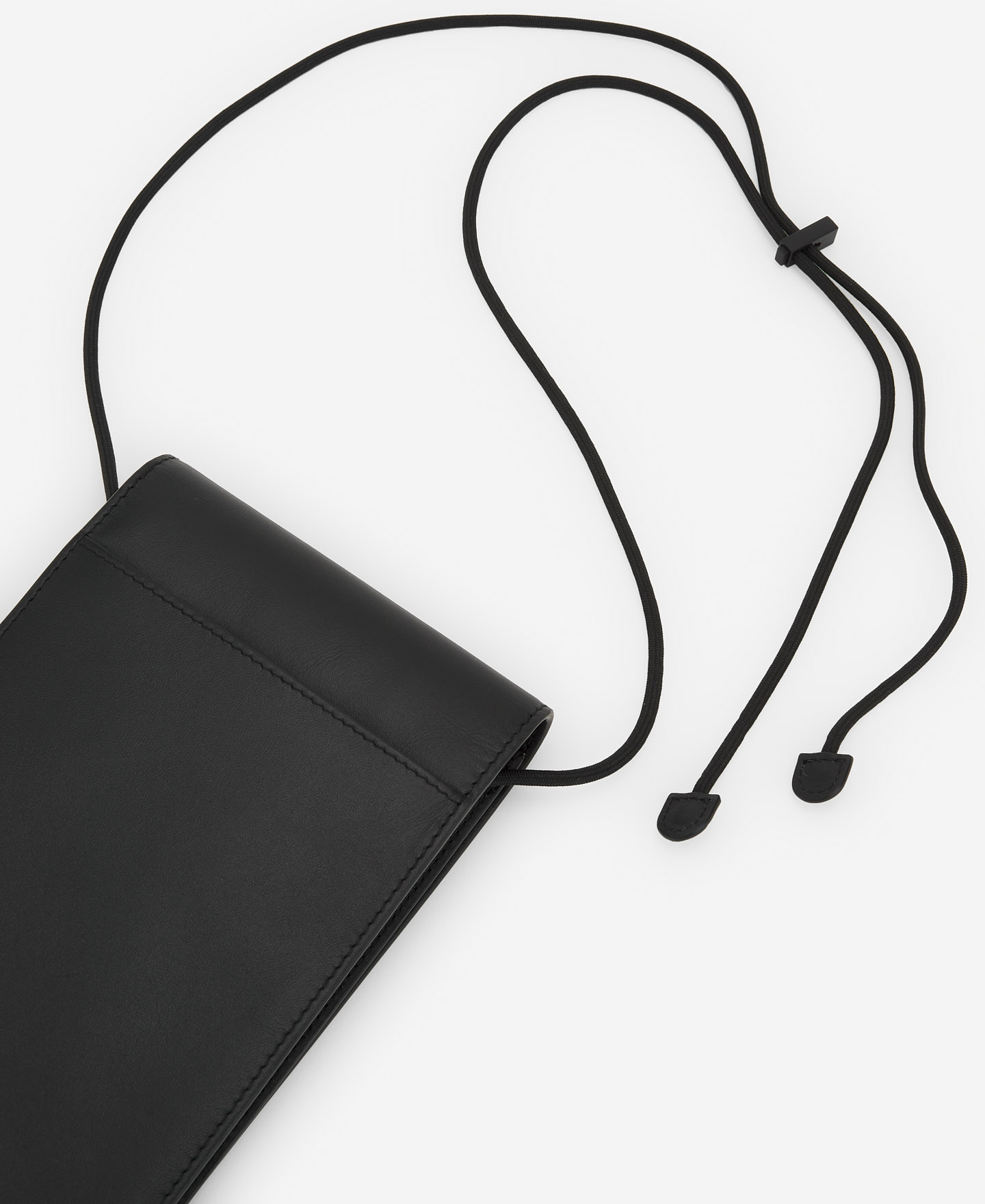 Black leather phone holder image number 2
