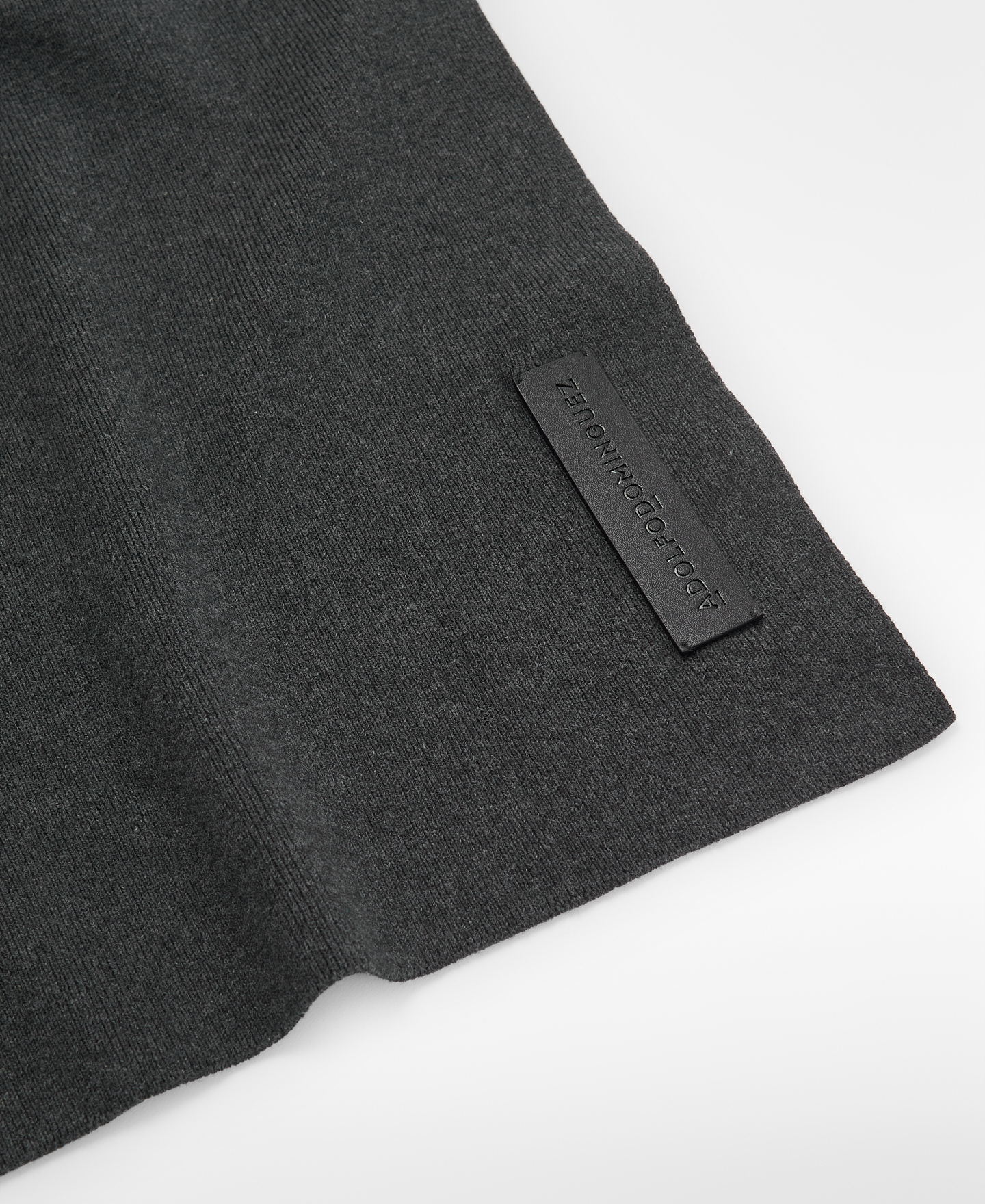 Cotton plain-knit scarf image number 2