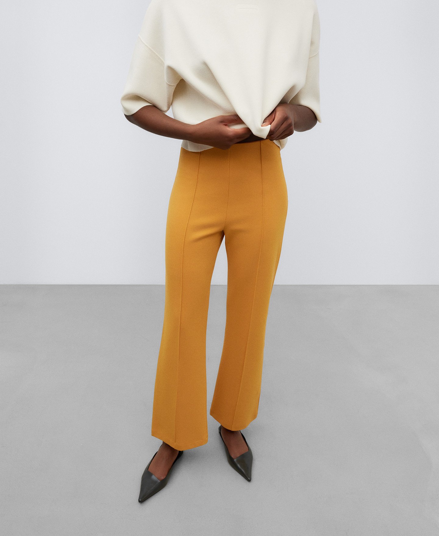 Viscose ankle-length woman trousers image number 0