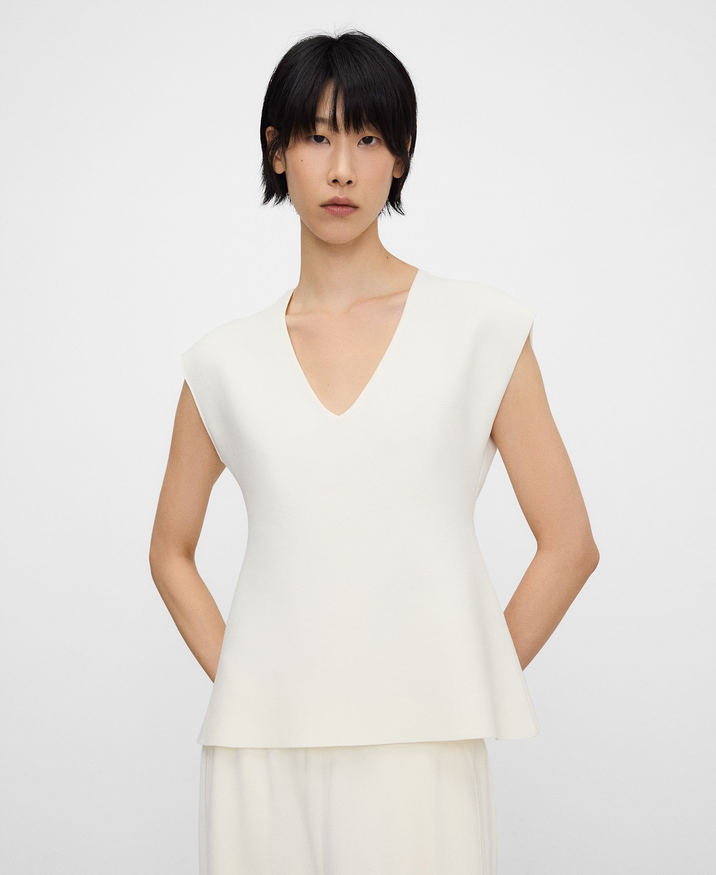 Top peplum punto image number 0