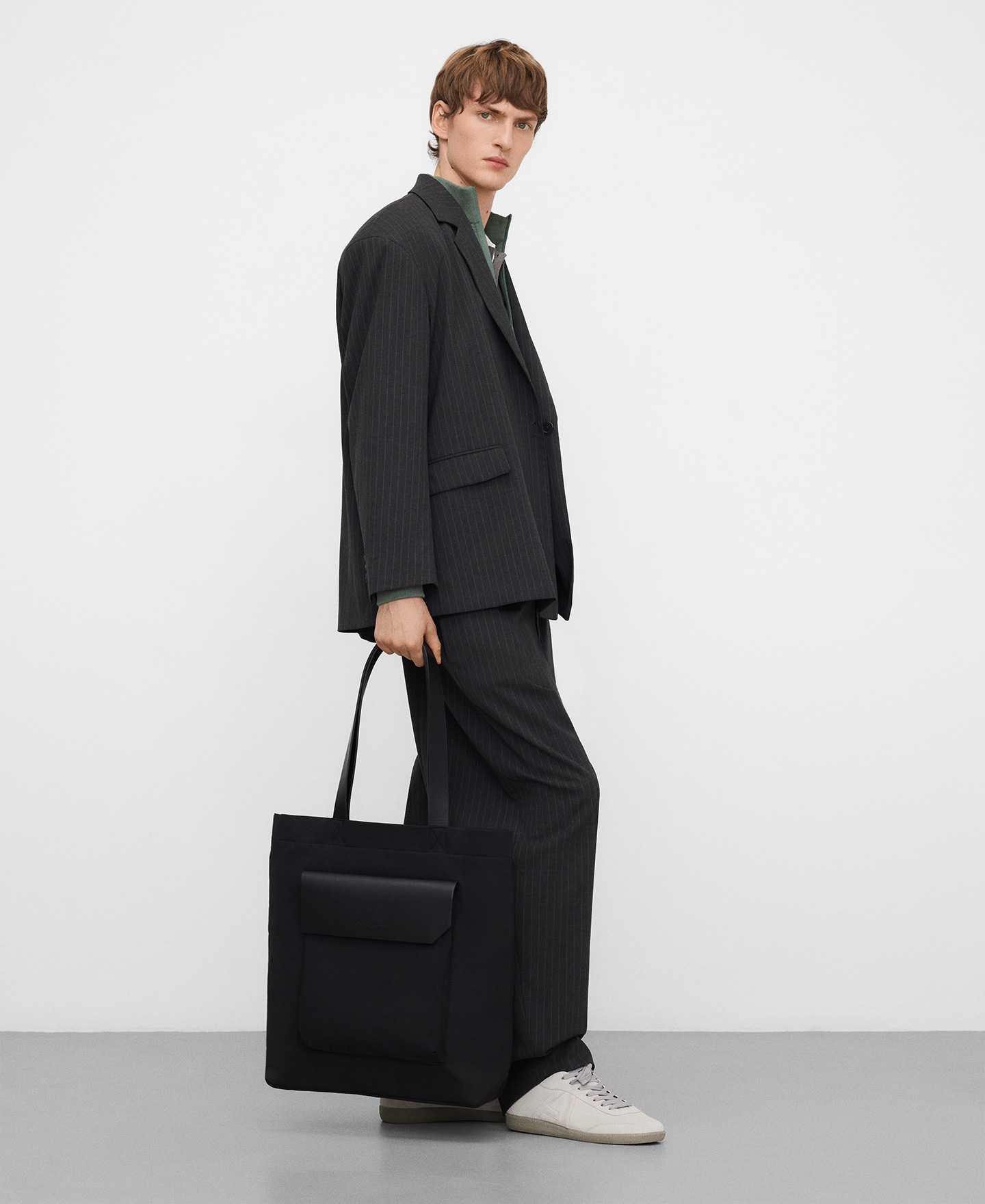 Nylon shopper with flap pocket image number 5