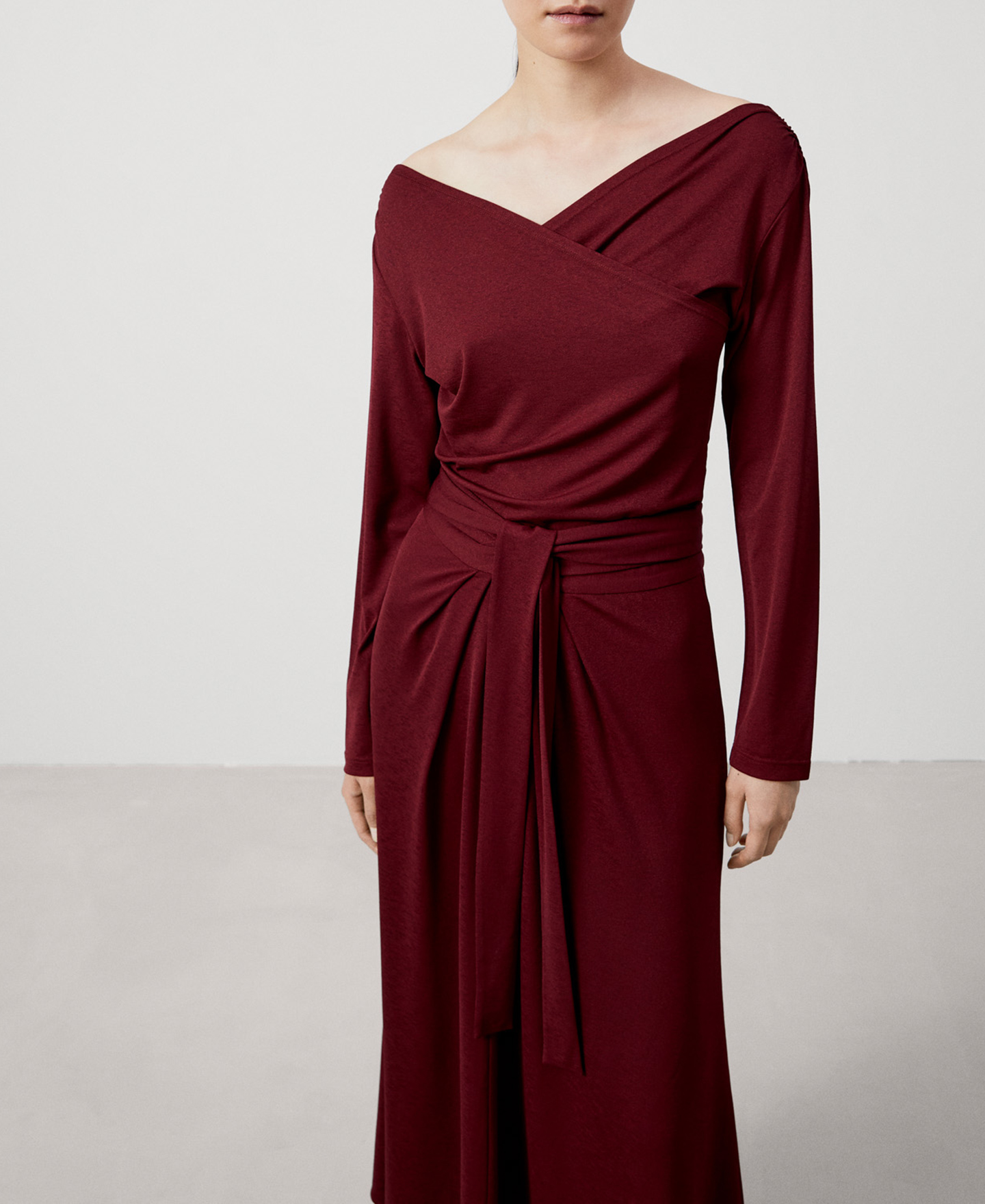 Elasticated crossover neckline blouse image number 0