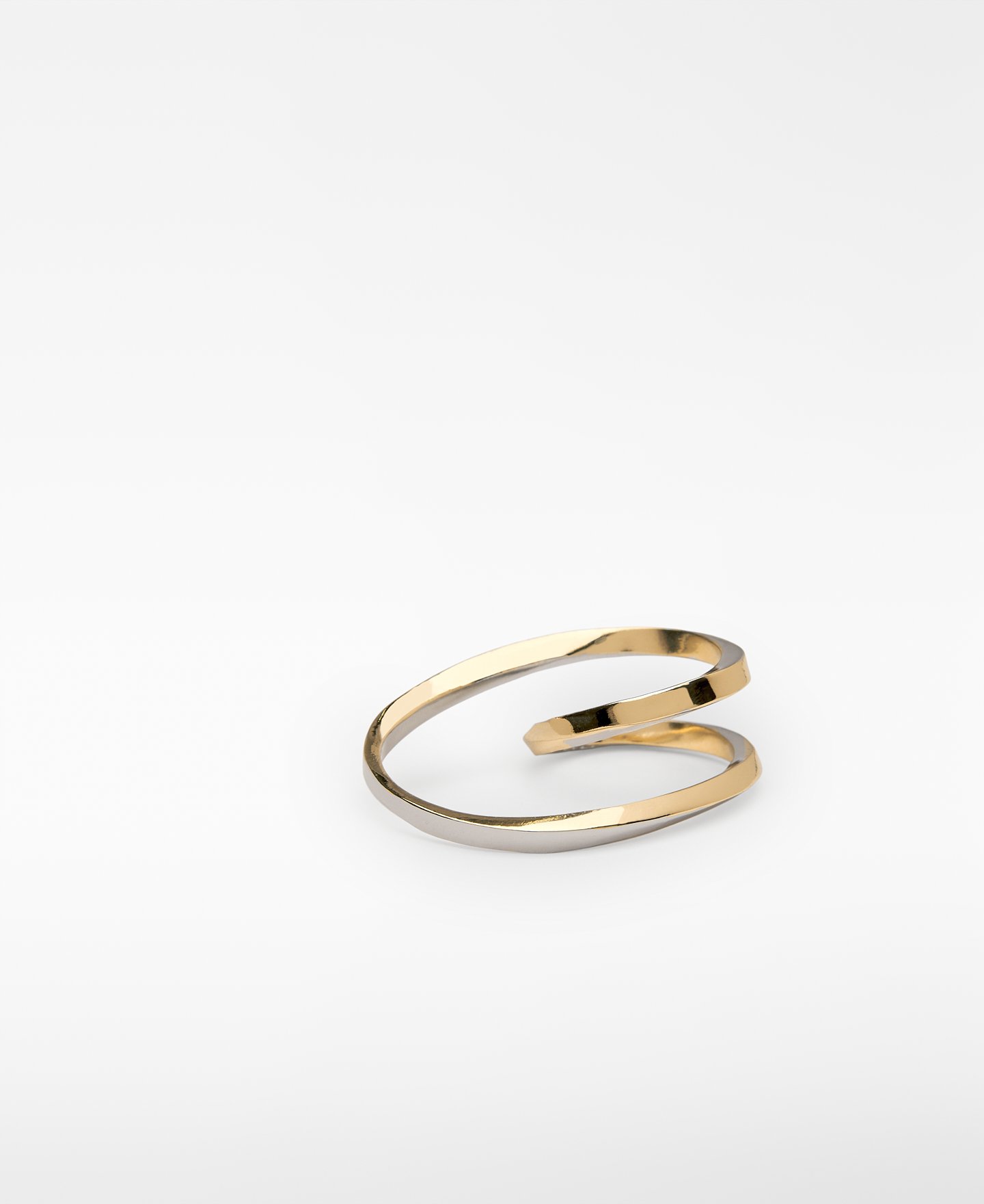 Two-tone double finger ring image number 1