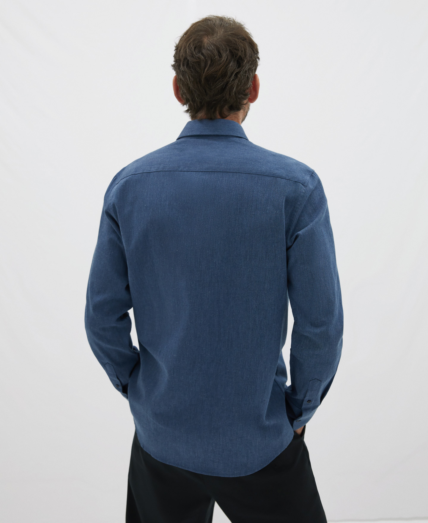 Camisa en sarga de algodón image number 2