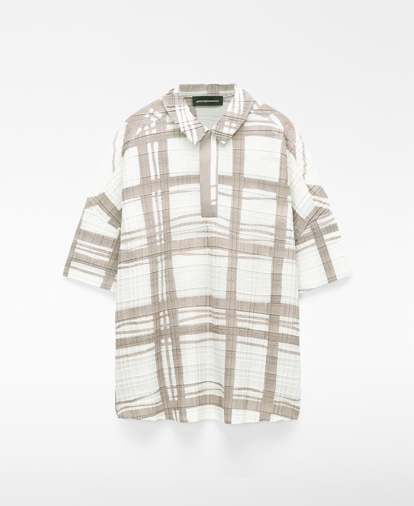 Checkered crinkle shirt image number 4