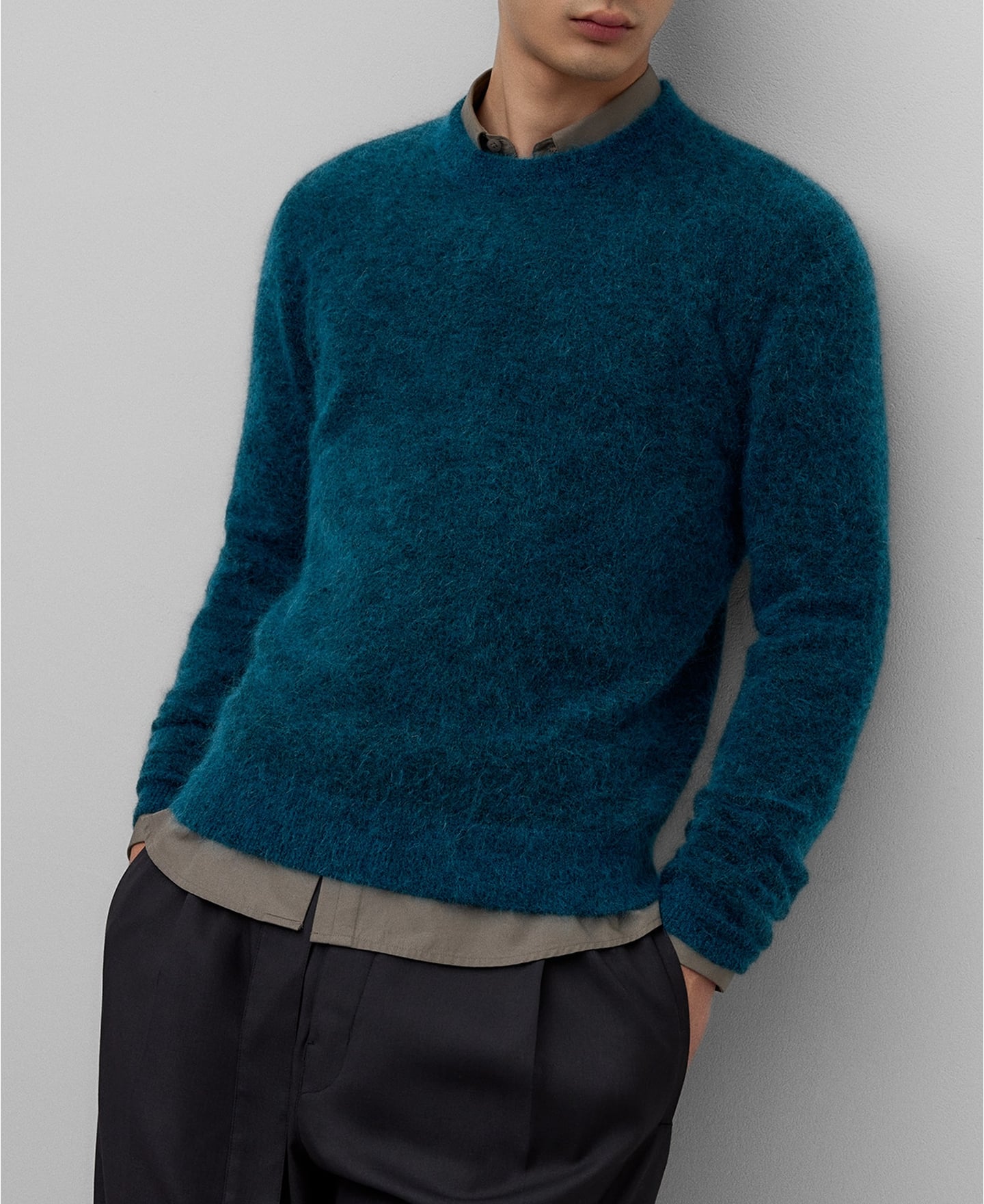 Mohair blend sweater man image number 0