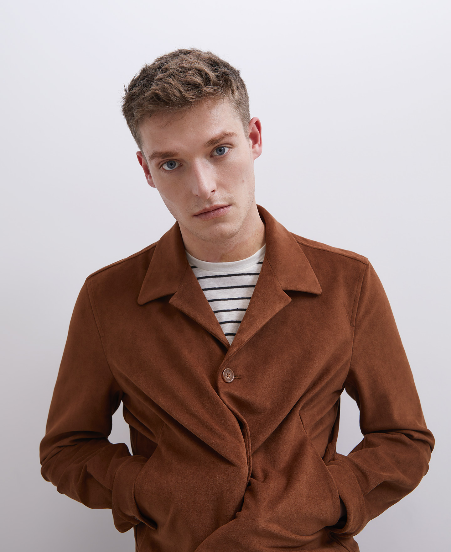 Shirt jacket in suedette image number 0