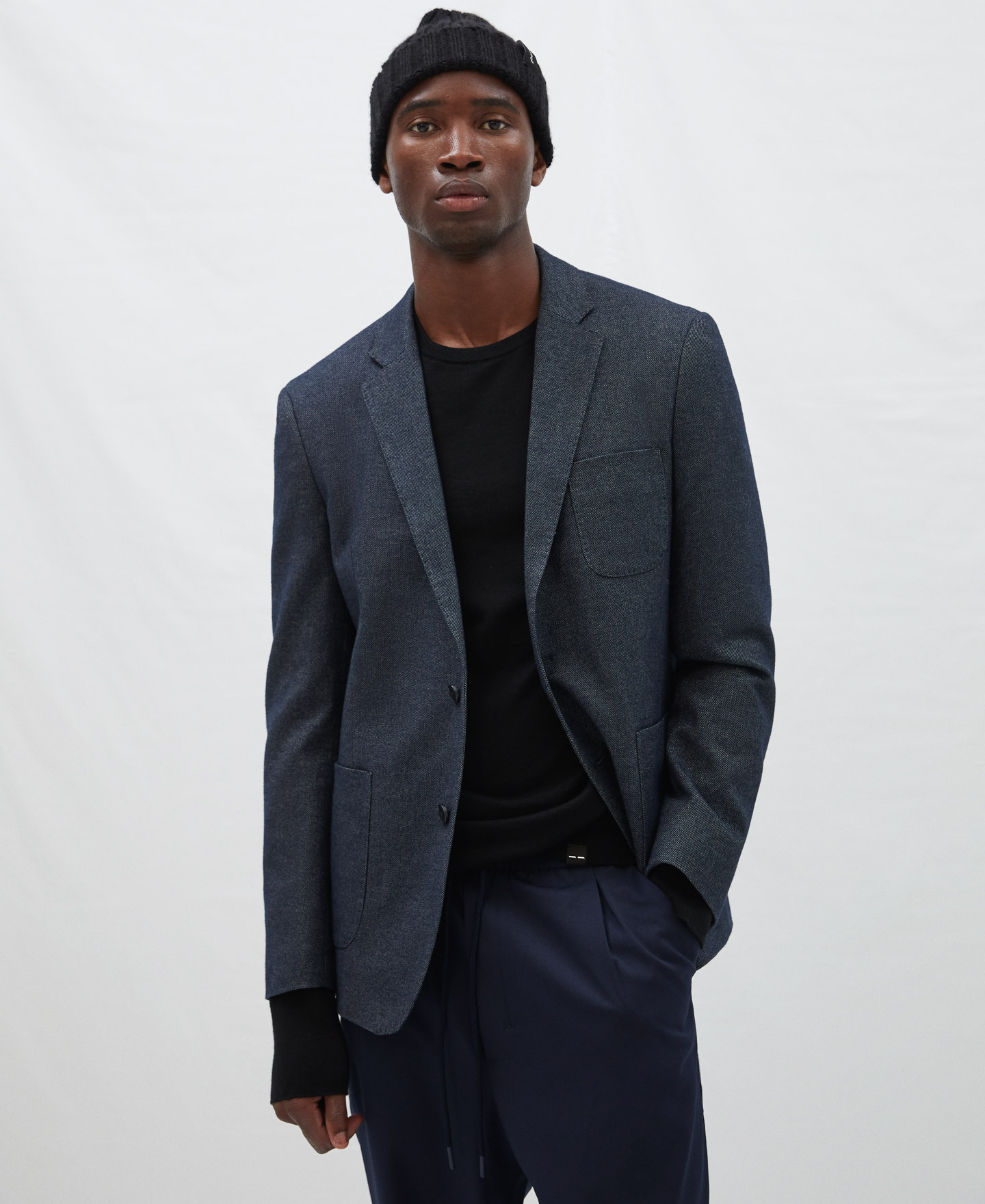 Viscose microdrawing blazer image number 0