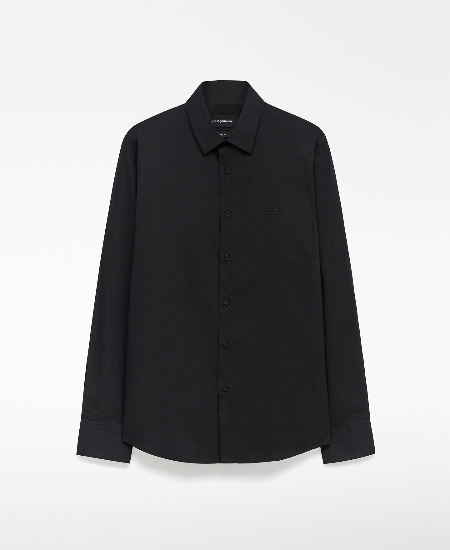 Camisa slim fit com colarinho italiano image number 4