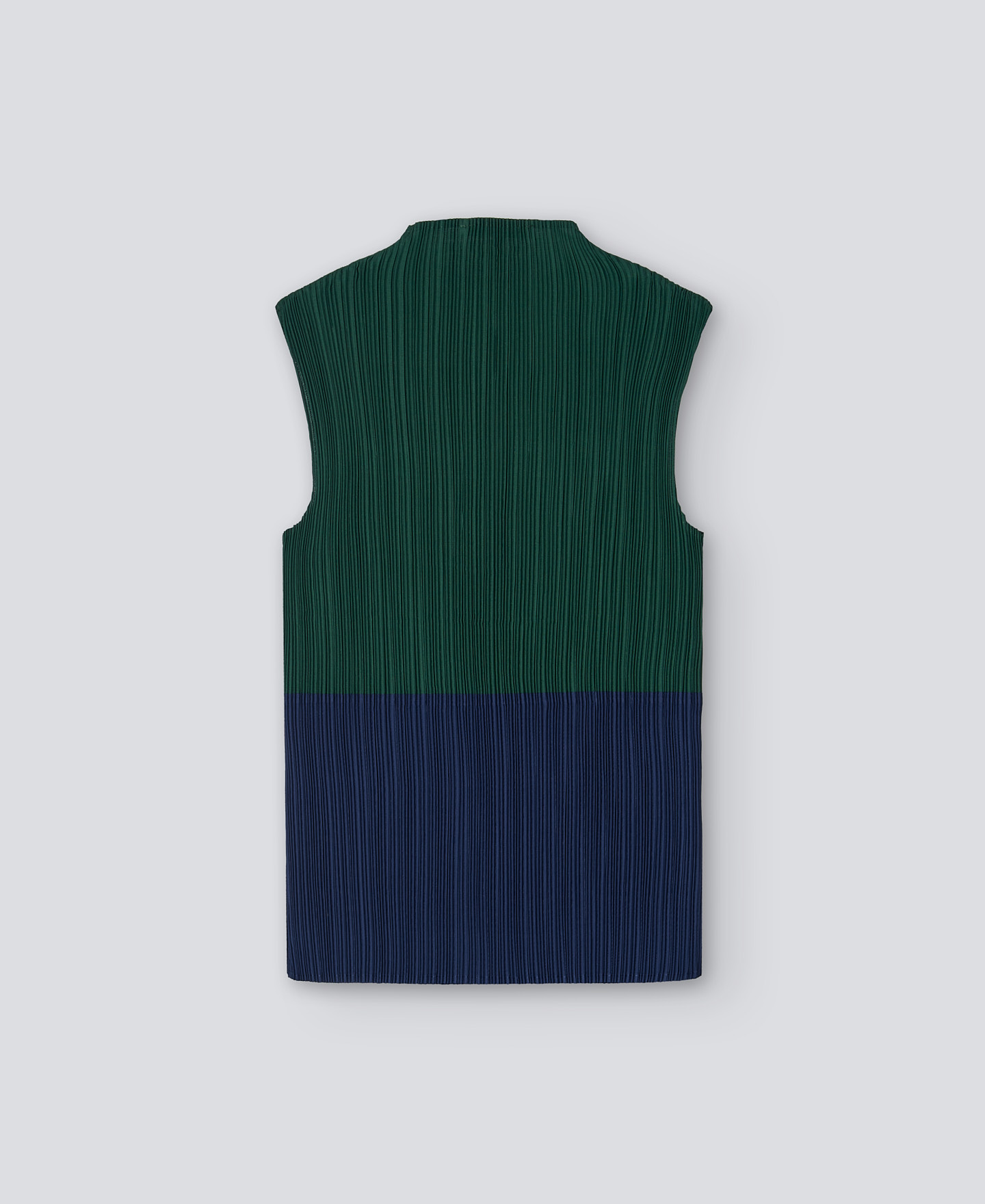 Crinkle two-tone top woman image number 5