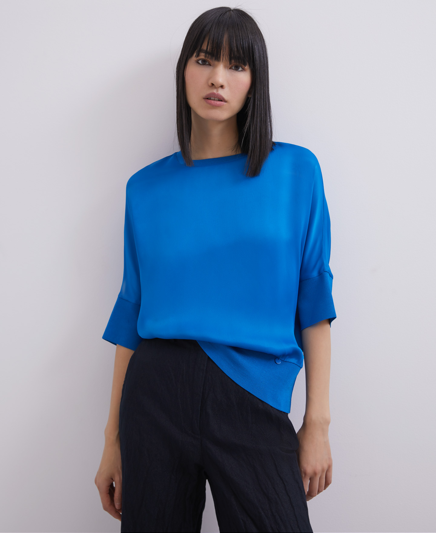 Viscose round neck t-shirt image number 1