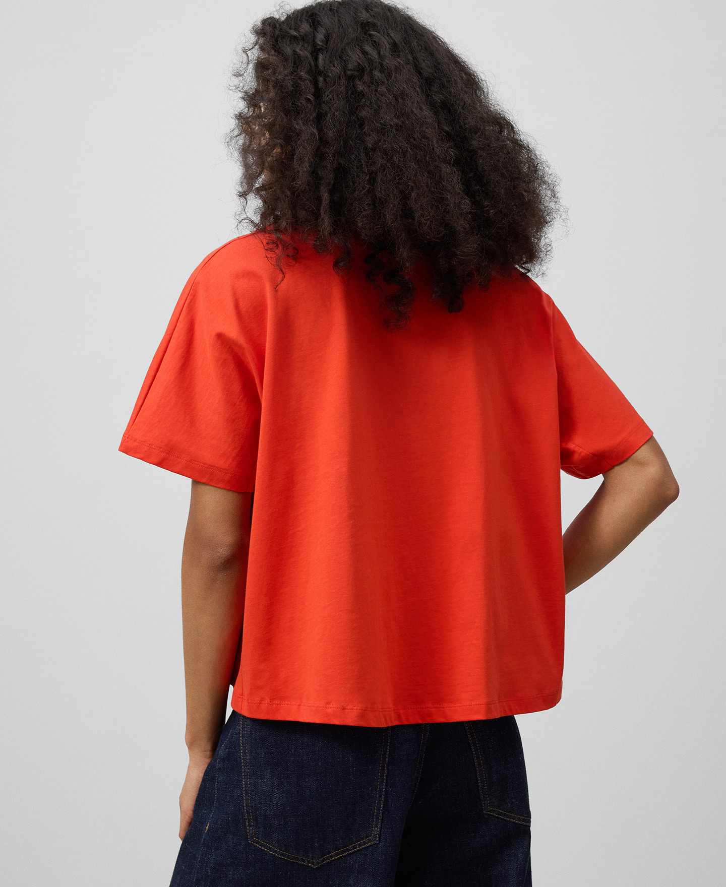 Organic cotton A-line T-shirt woman image number 2