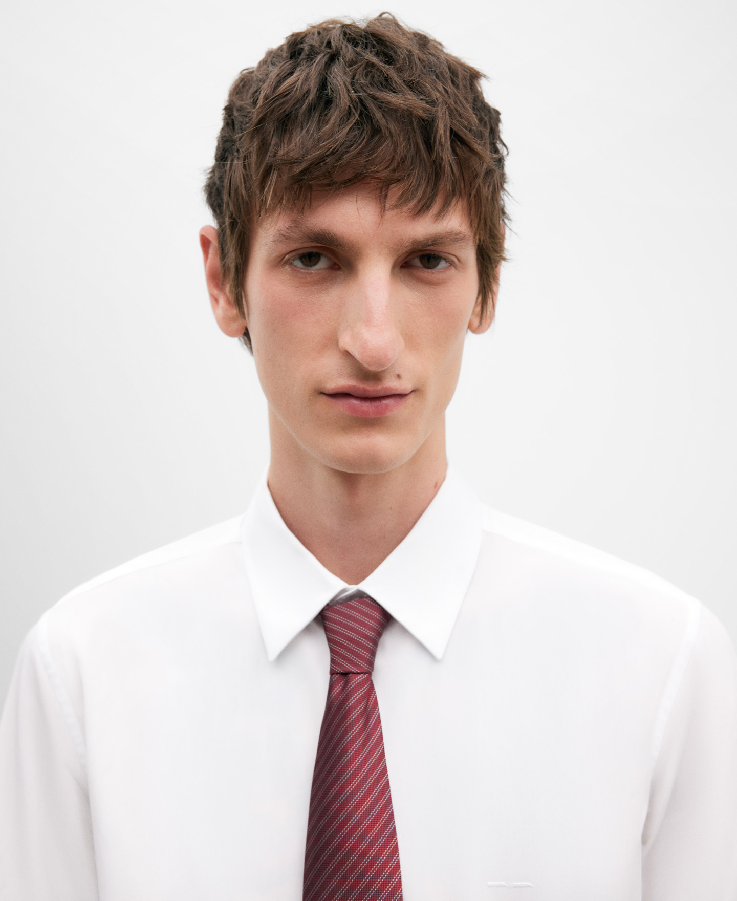 Contrasting stripes silk tie image number 2