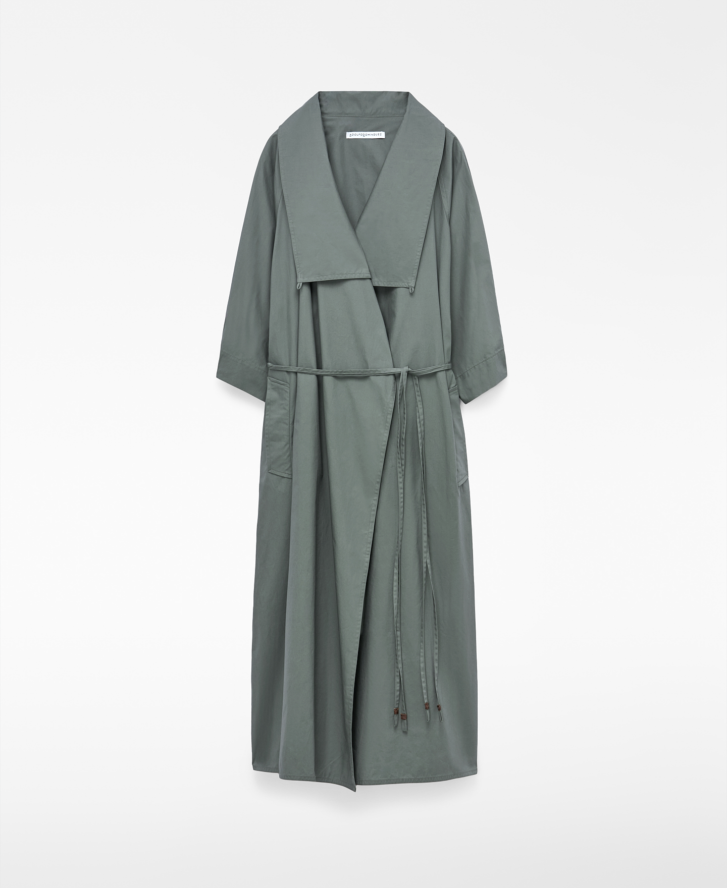 Vestido trench coat com gola em funil image number 4