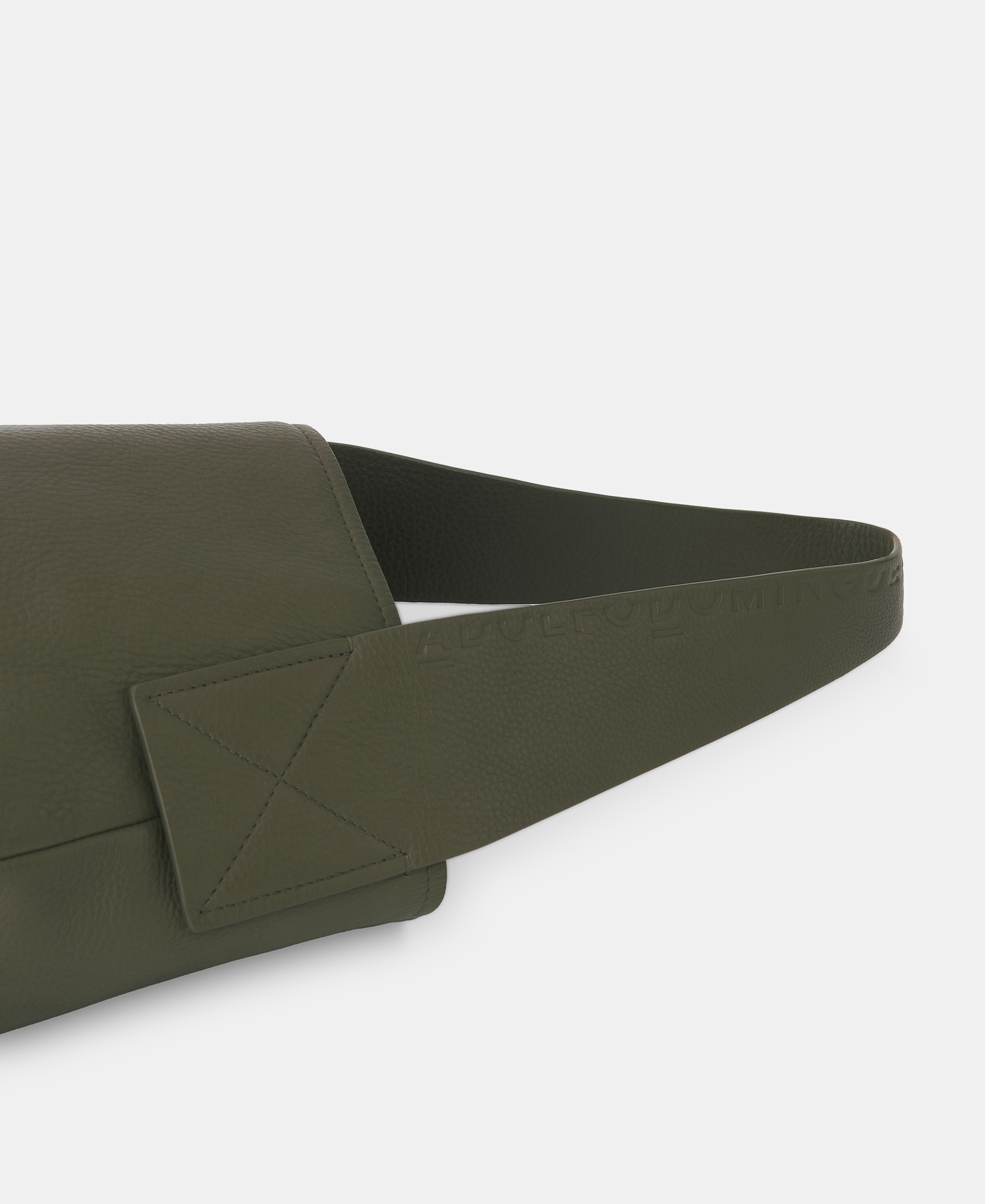 Grained leather vertical hobo bag image number 1