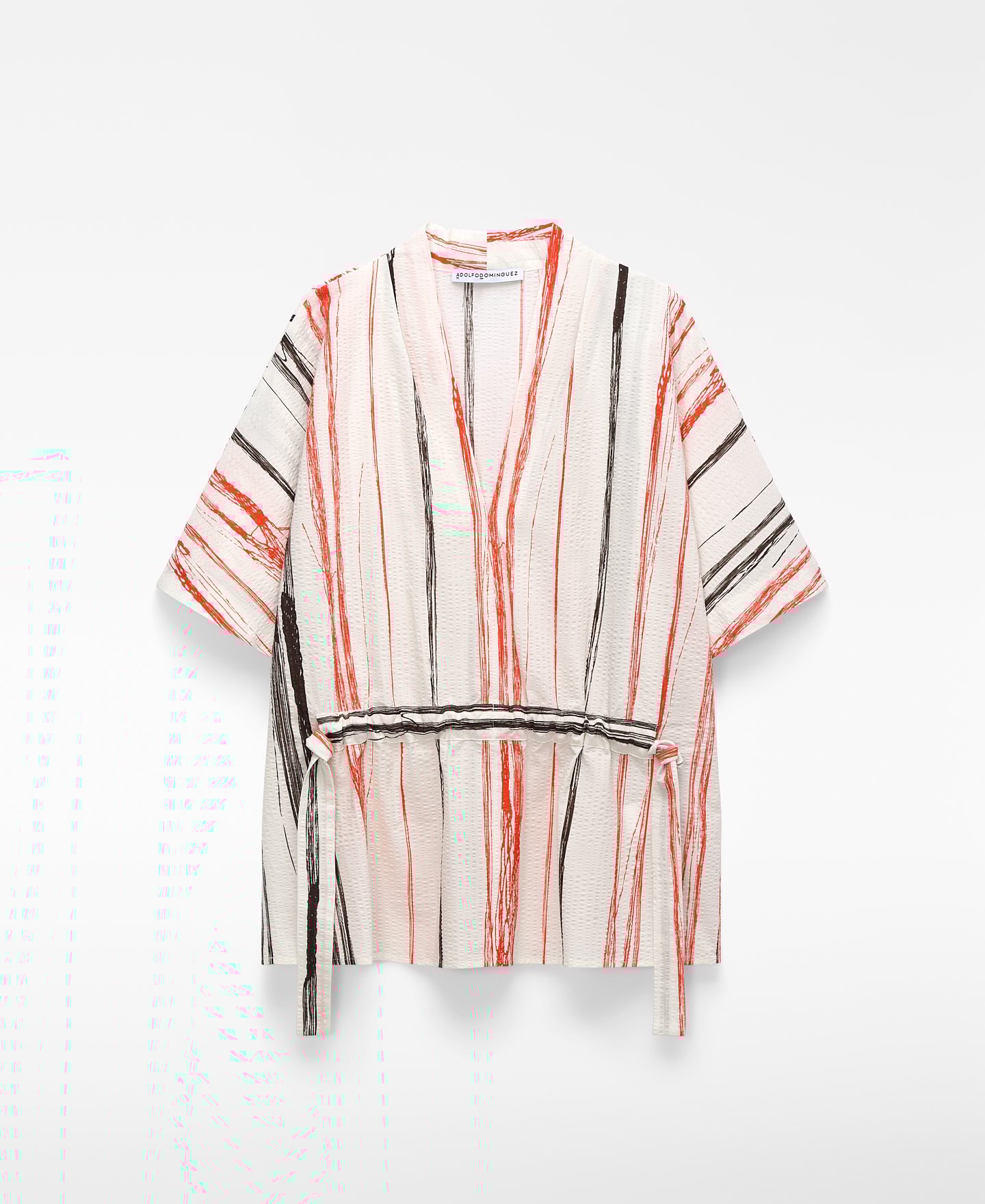 Top com riscas irregulares em seersucker image number 4