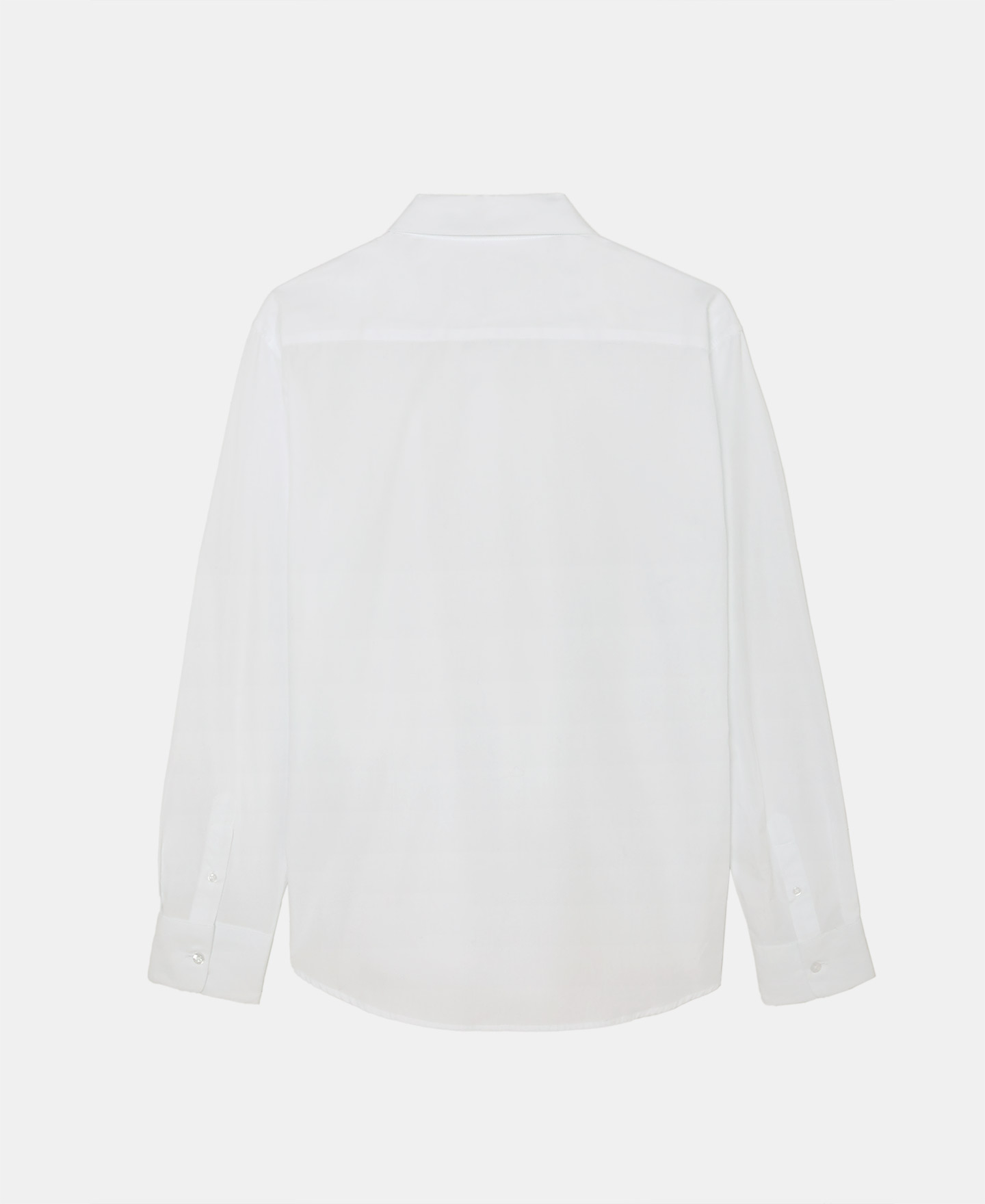 Cotton shirt with hidden button image number 5
