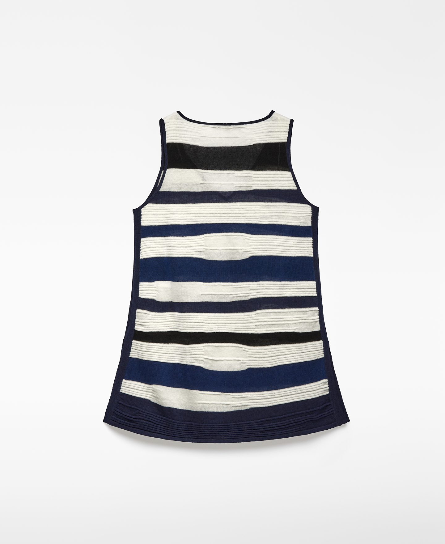 Striped structured knit top woman image number 5
