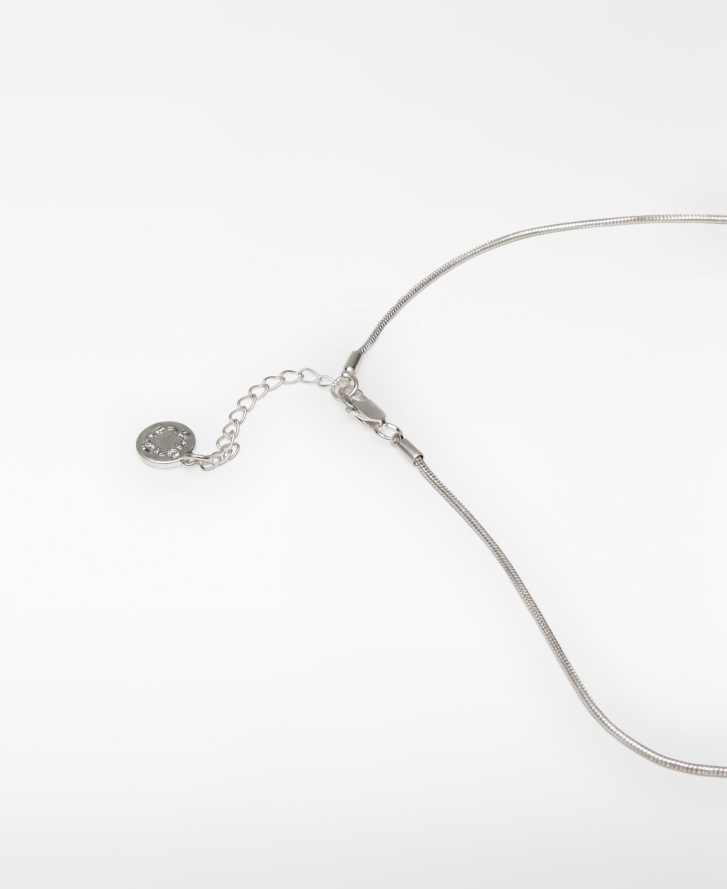 Metal piece necklace with pearl woman image number 2