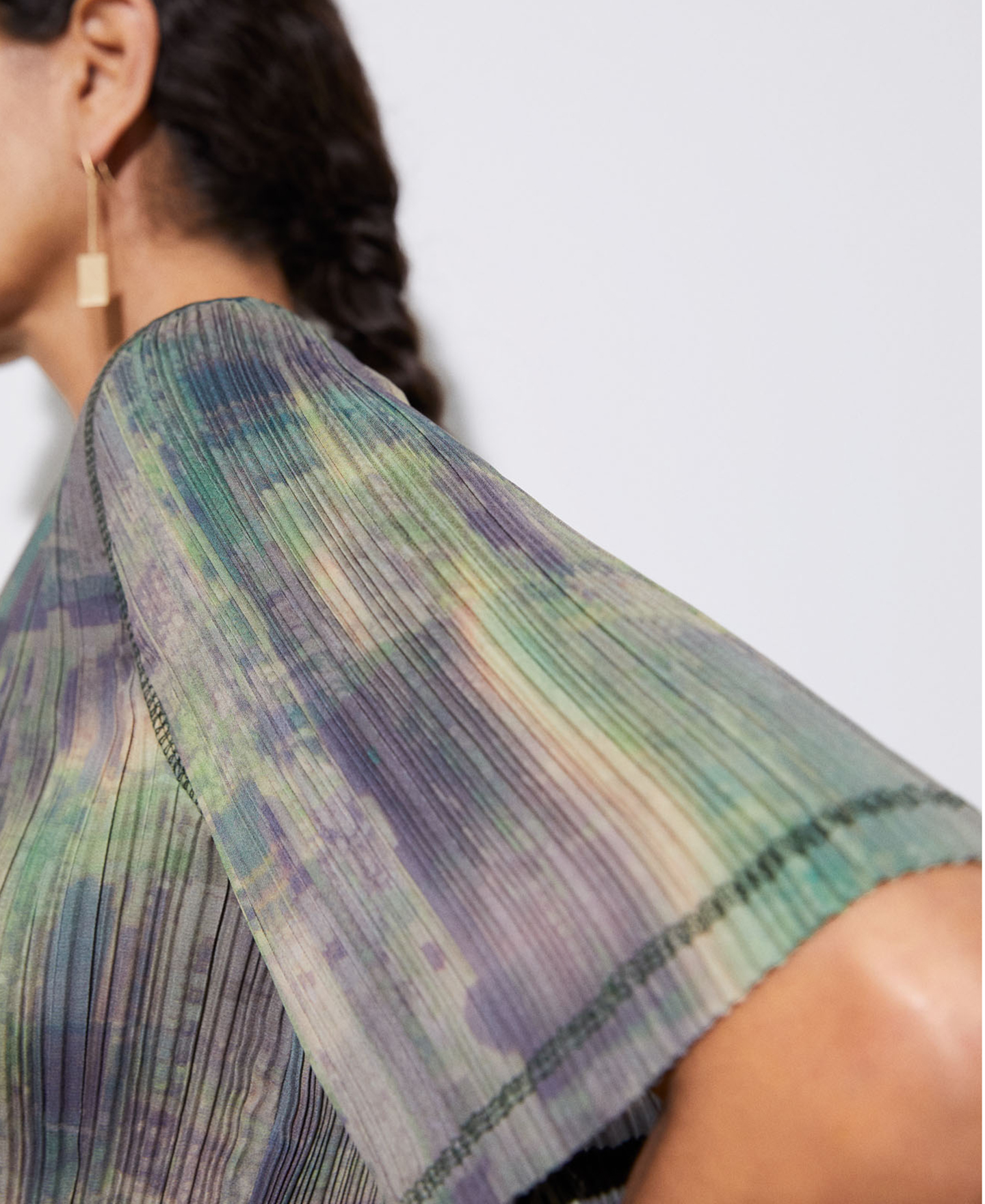 Crinkle printed T-shirt image number 3