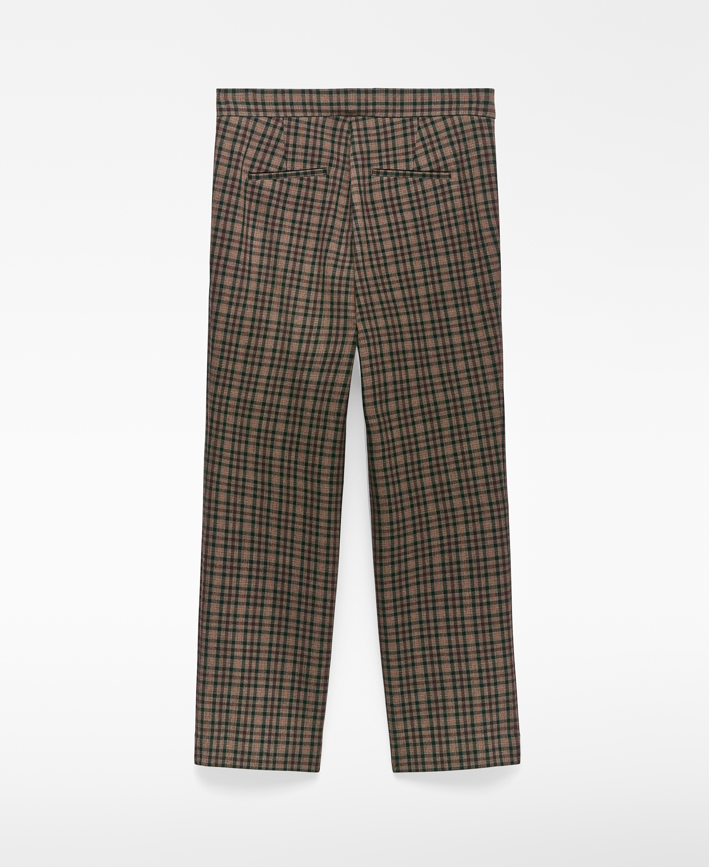 Pantalón slim fit cuadros mujer image number 5