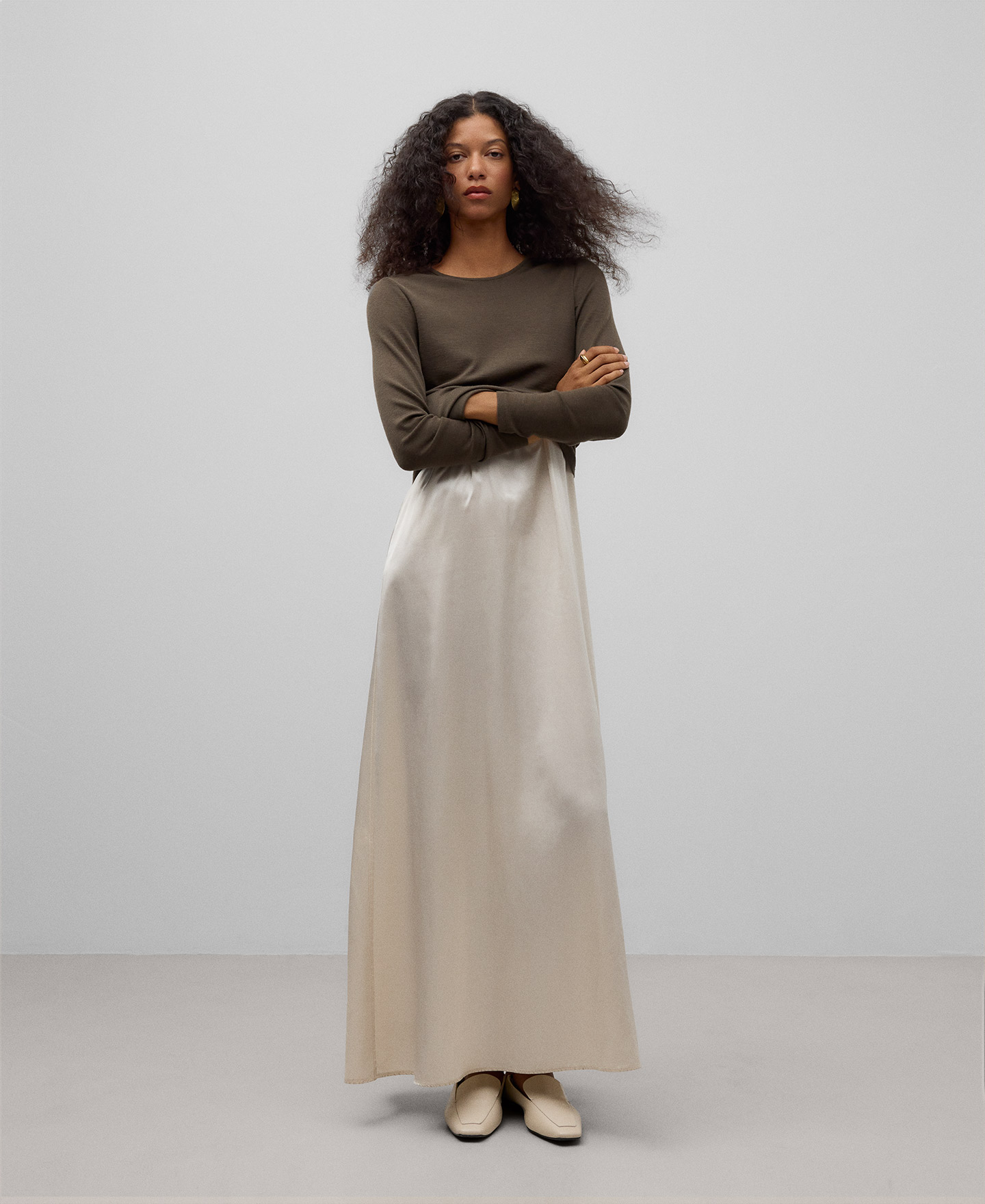 Camiseta manga larga lana merino mujer image number 1