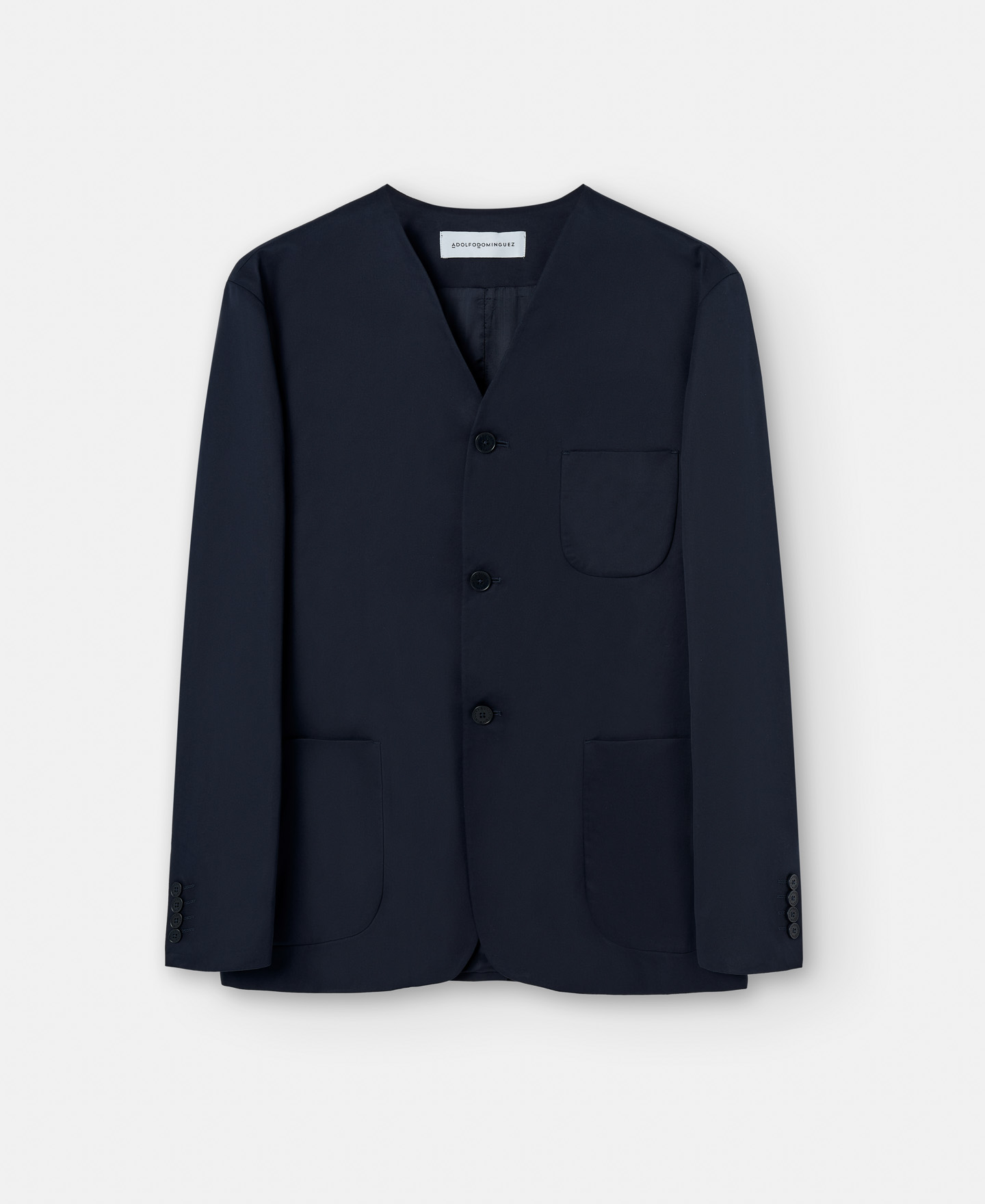 V-neck blazer in cotton image number 4