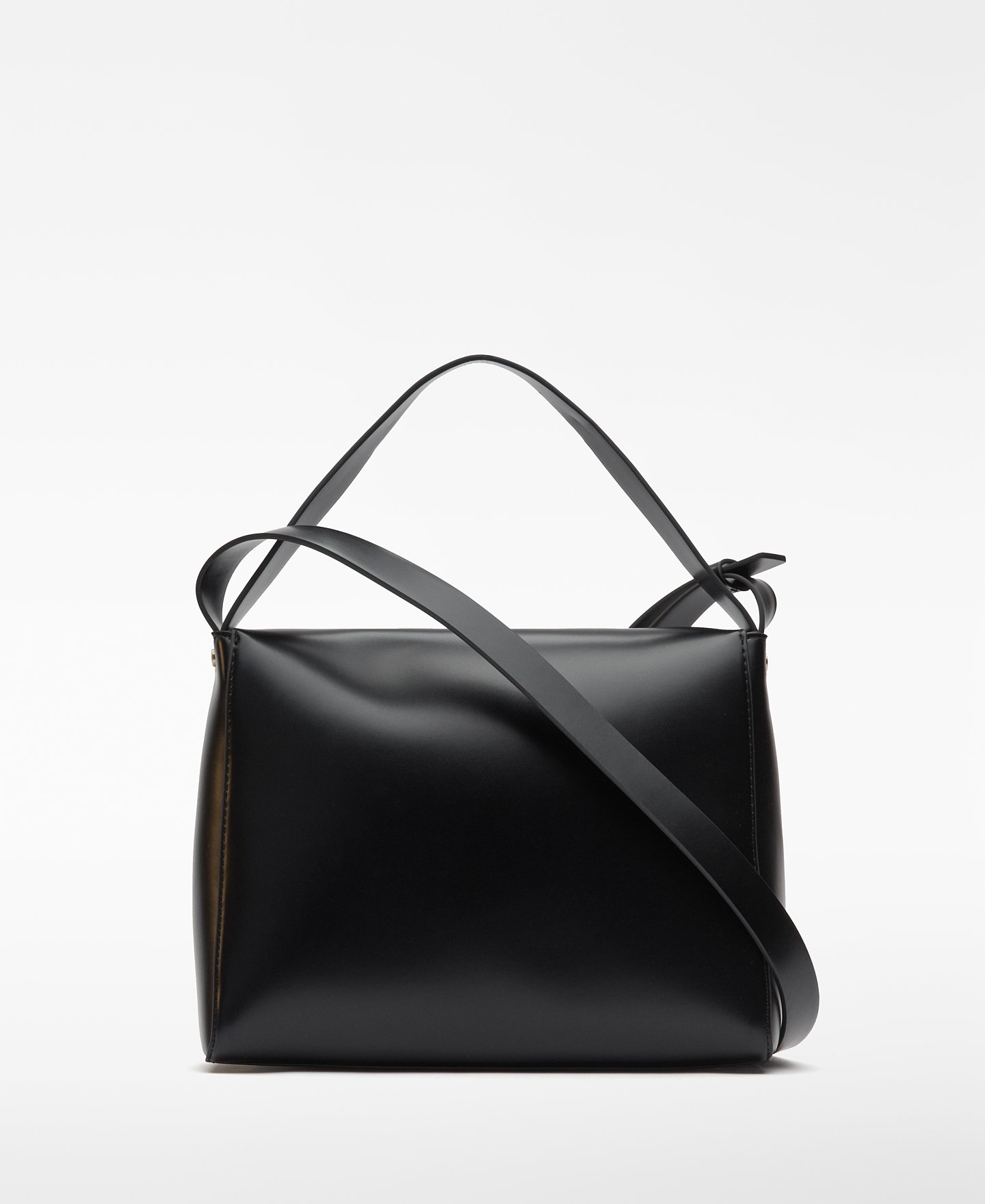 Leather-Non-Leather flap crossbody woman image number 1