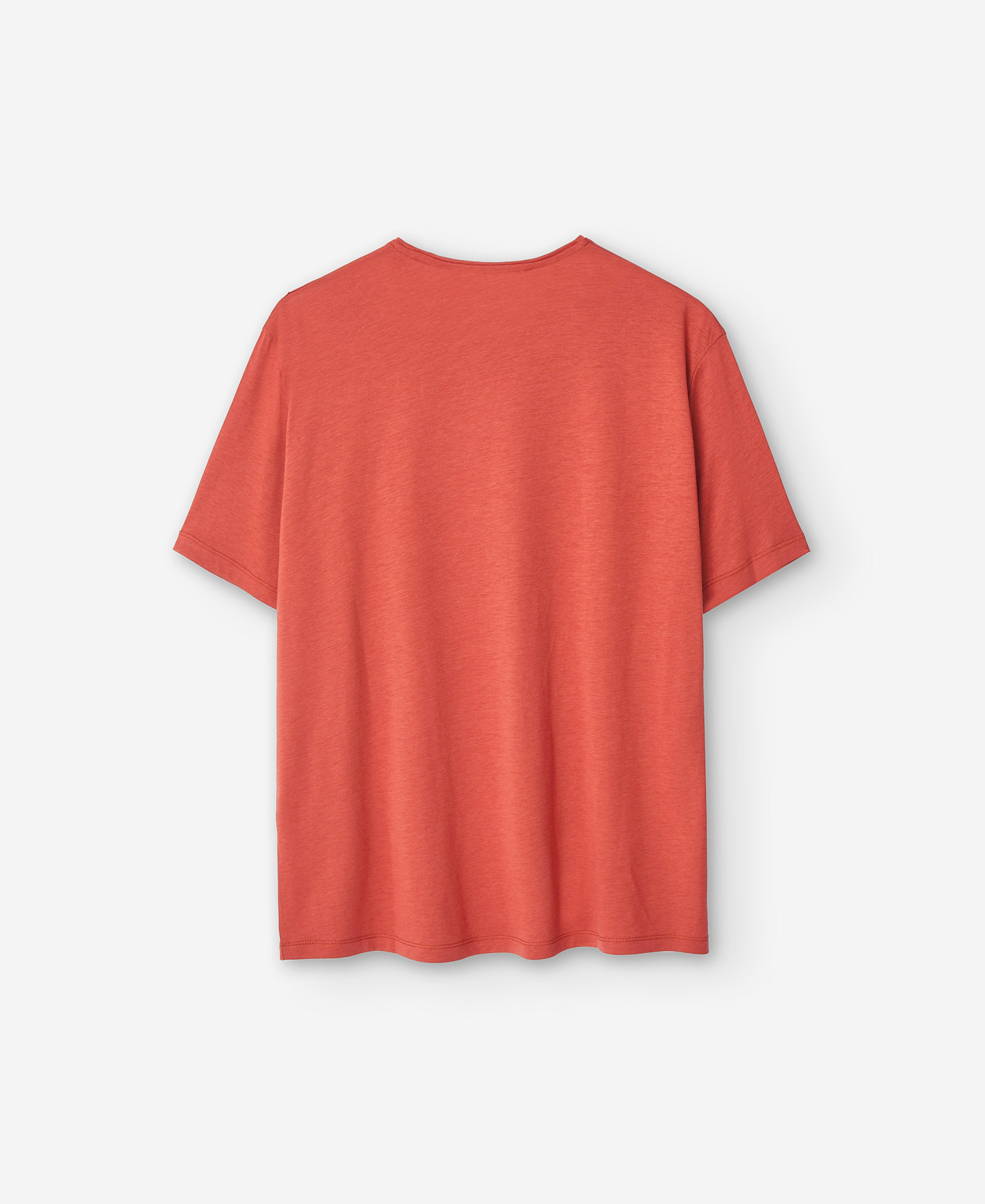 Men's red crew neckline T-shirt image number 5