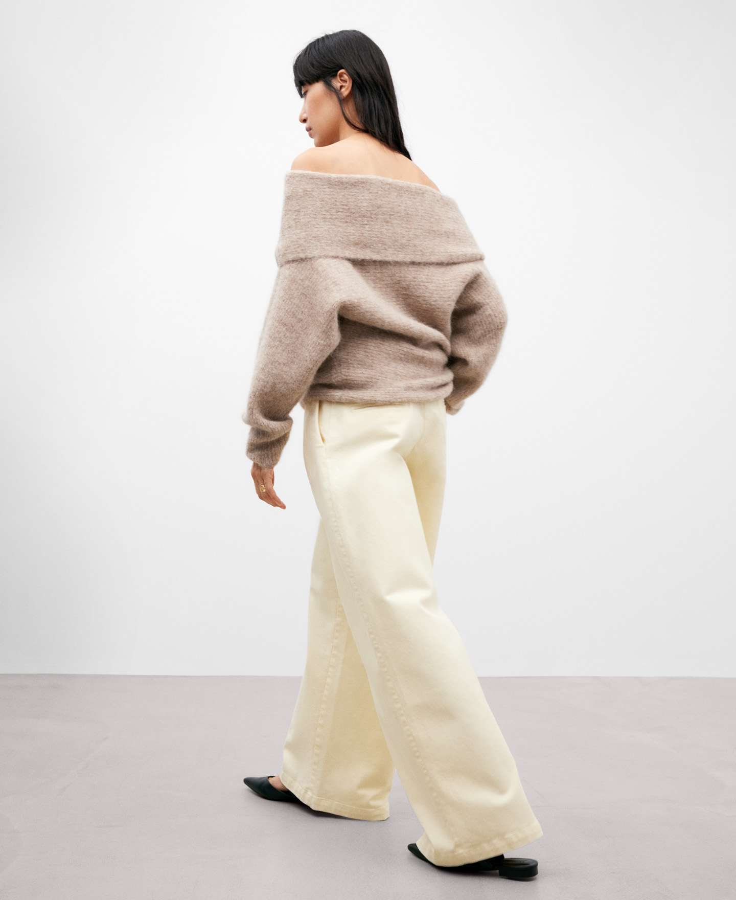 Knitted sweater in alpaca fabric image number 2