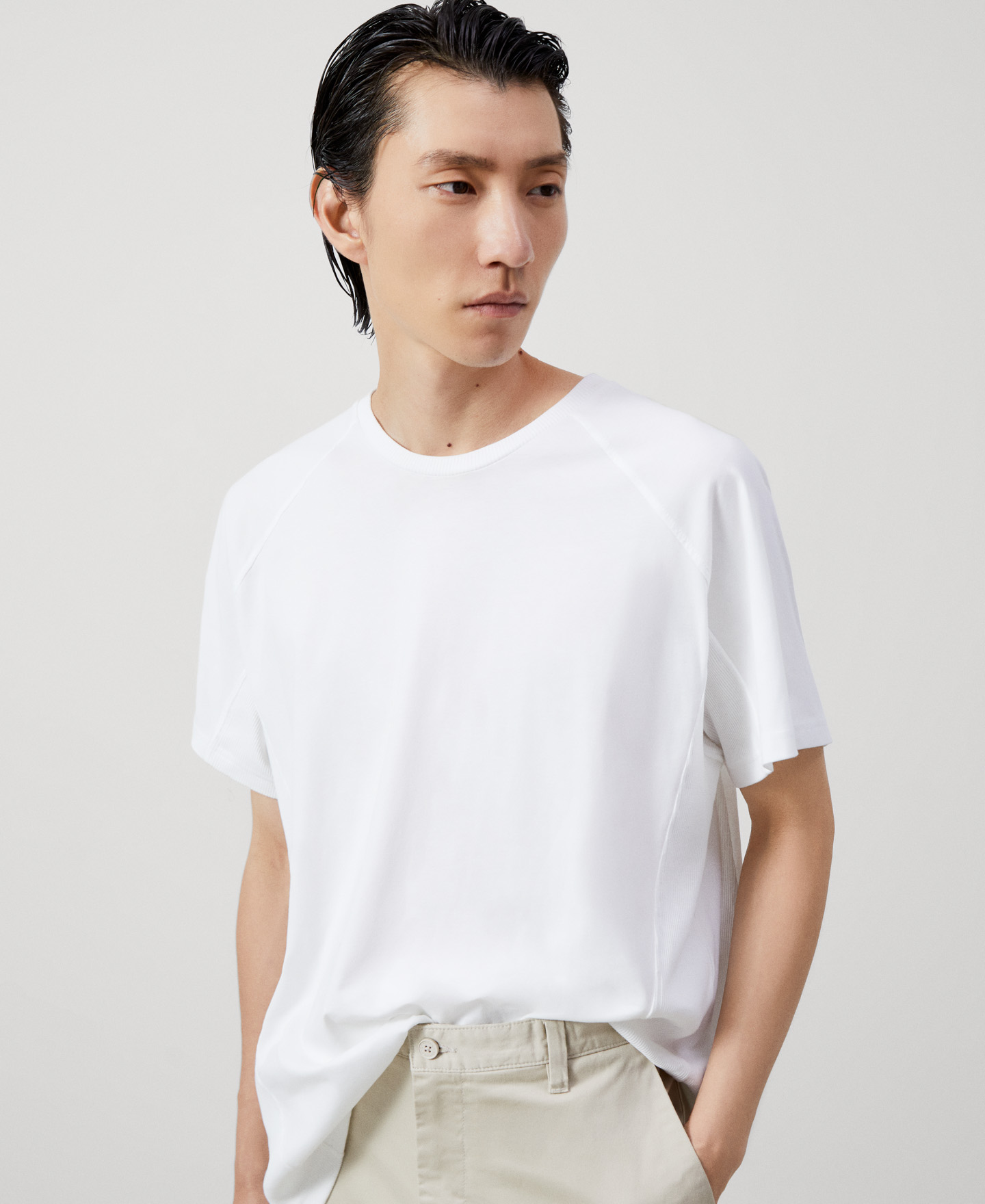 Stretch cotton chino trousers image number 3