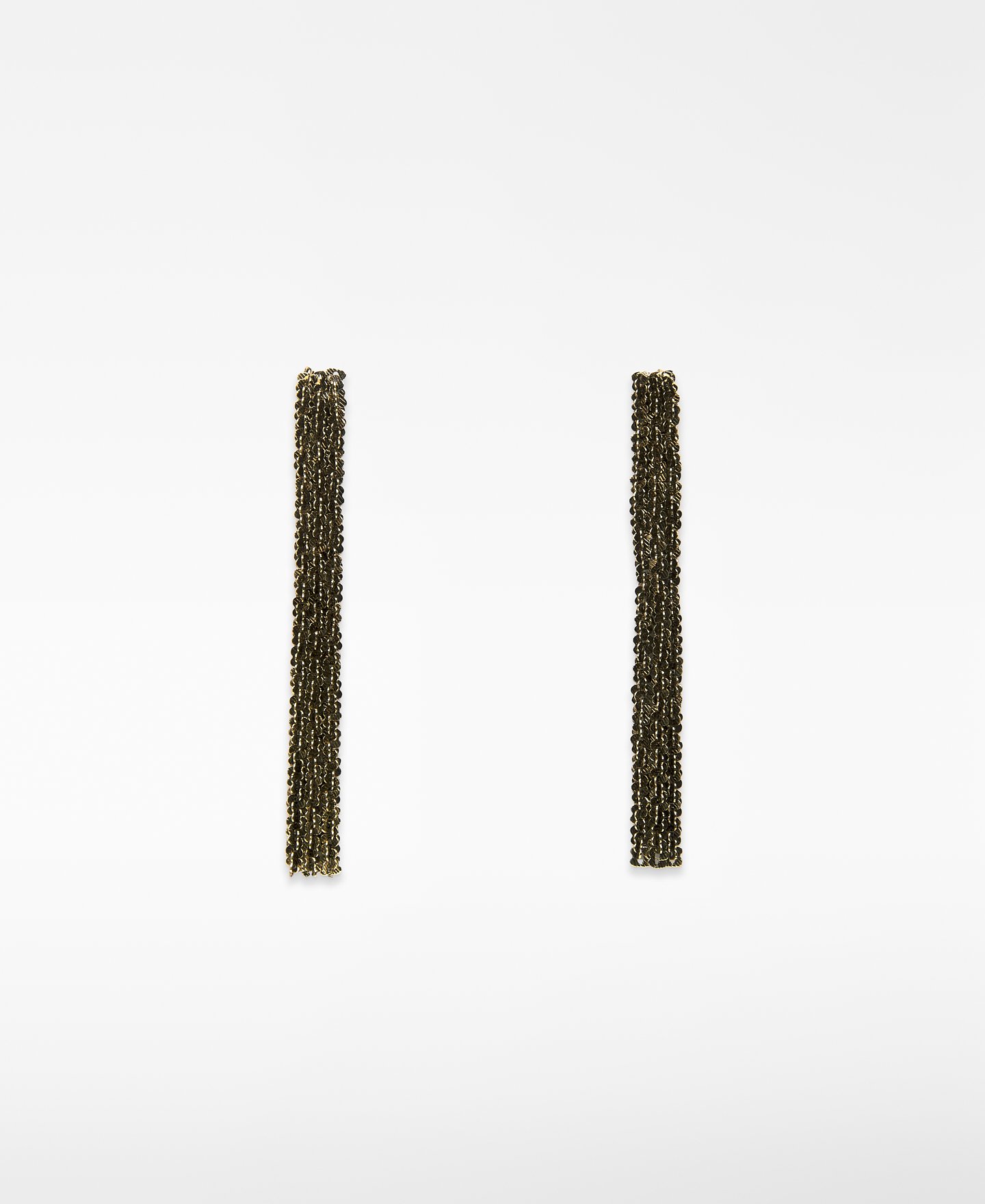 Earrings with dangling gold chains woman image number 0