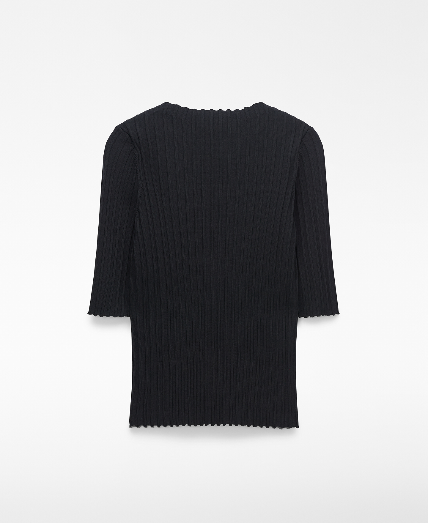 Geripptes Oberteil mit U-Boot-Ausschnitt image number 5