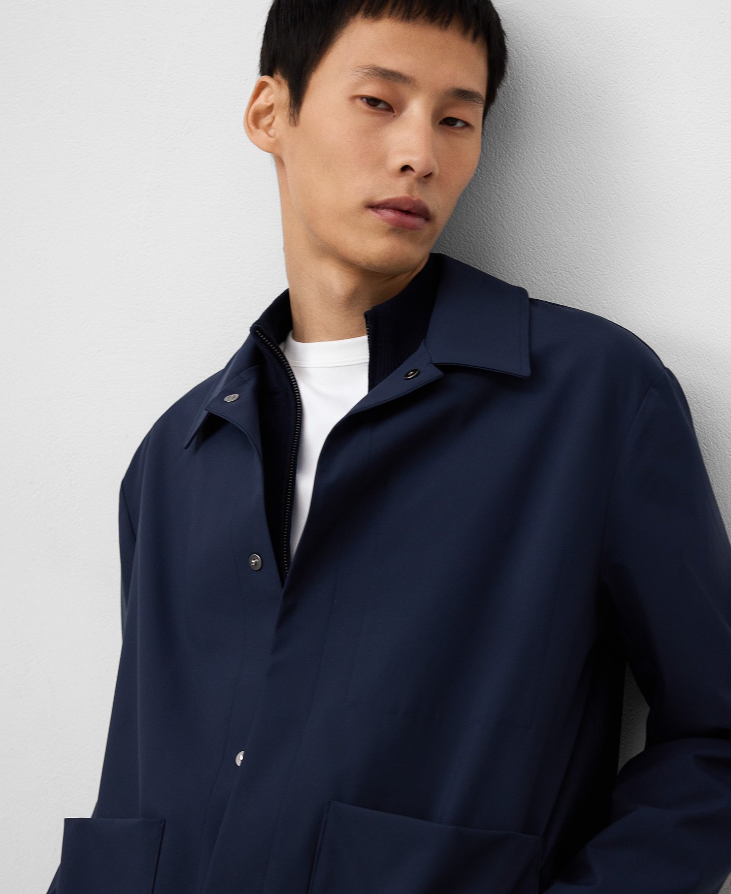 Jacke technischer Stoff Reverskragen Herren image number 2