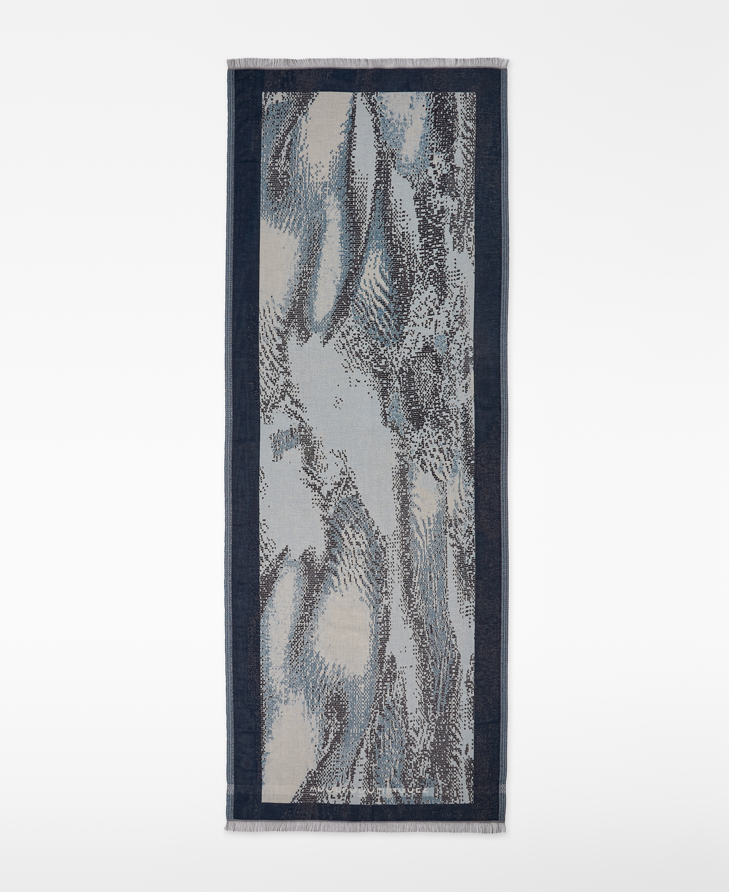 Organic cotton printed jacquard shawl image number 0
