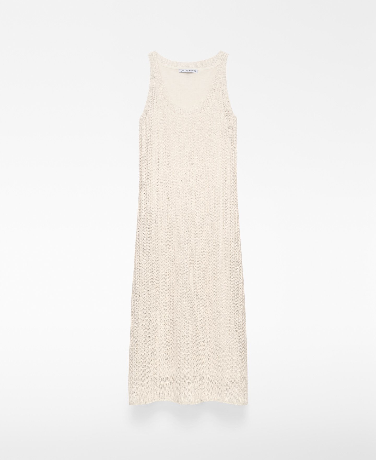 Long openwork knit dress image number 4