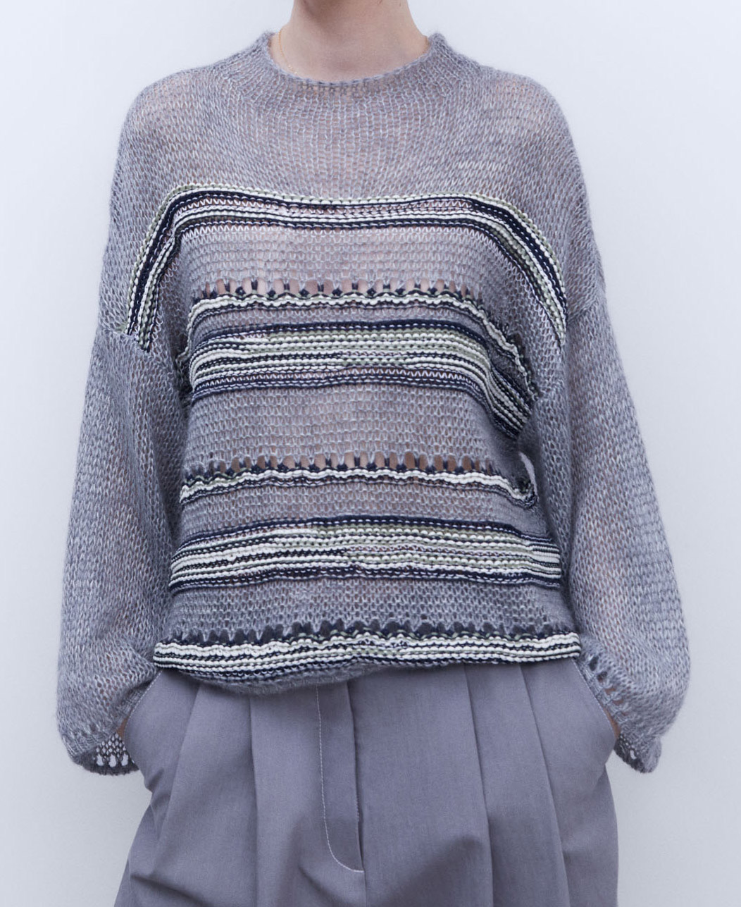 Oversize jacquard sweater image number 0